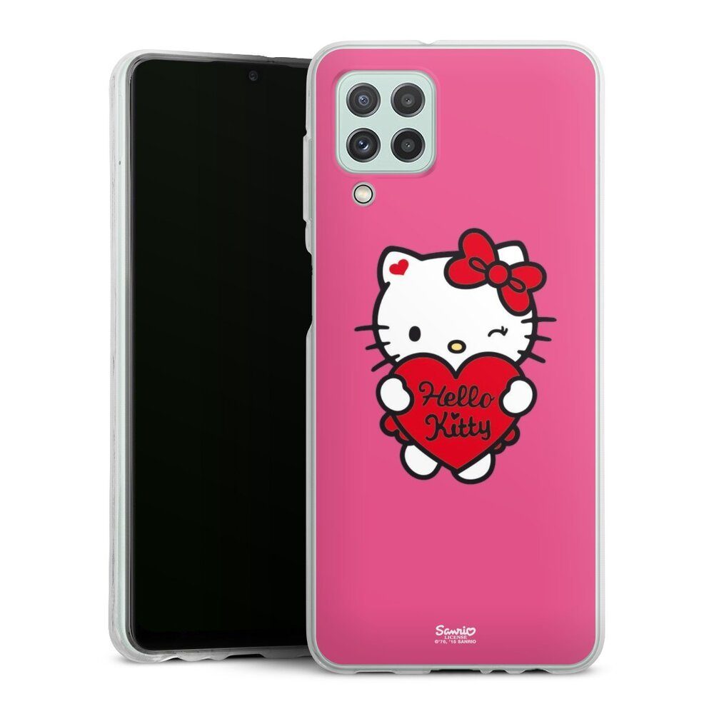 DeinDesign Handyhülle Hello Kitty Fanartikel Herz Hello Kitty - Sweet Heart, Samsung Galaxy A22 4G Silikon Hülle Bumper Case Handy Schutzhülle