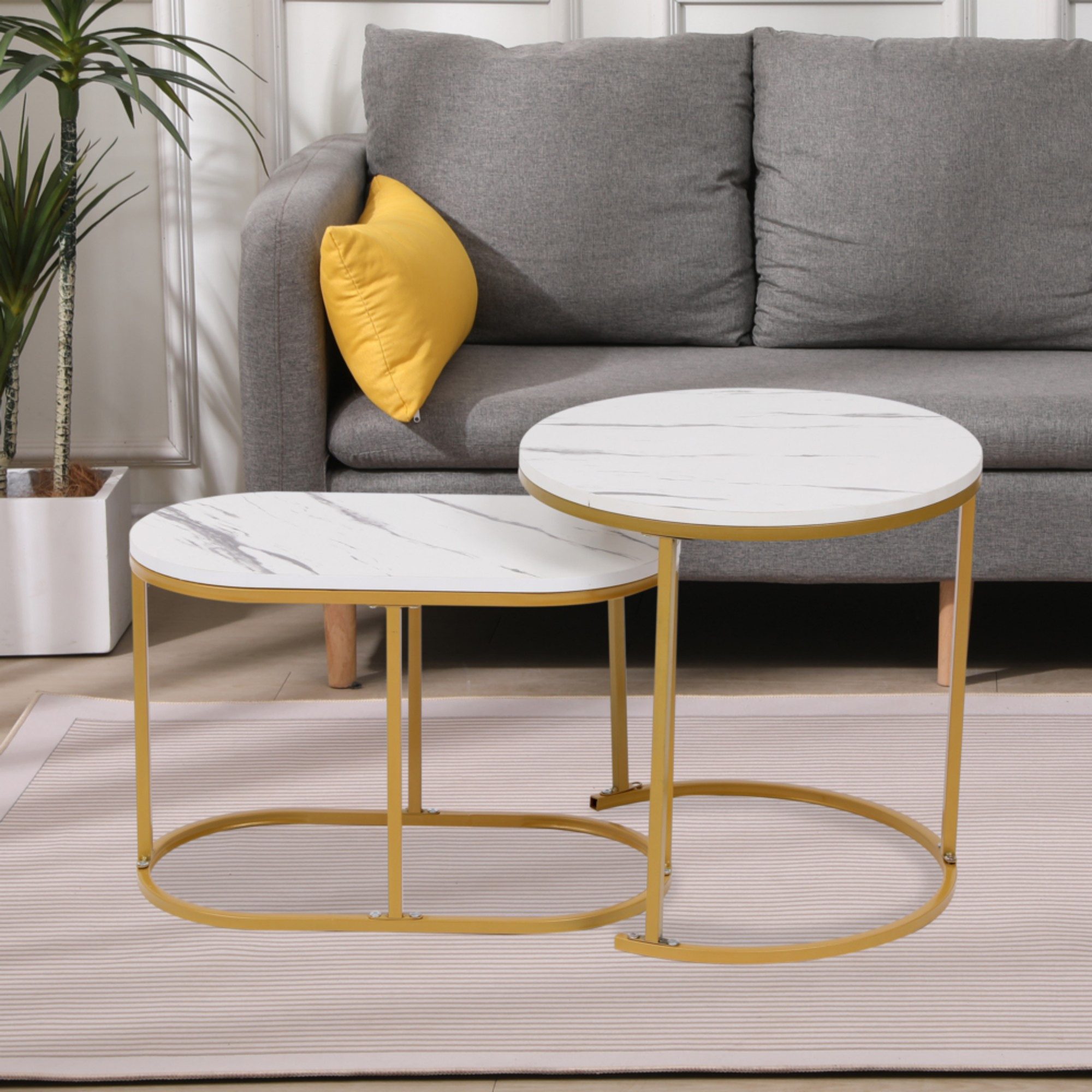 Happy Home Beistelltisch Satztisch Couchtisch Beistelltisch günstig online kaufen