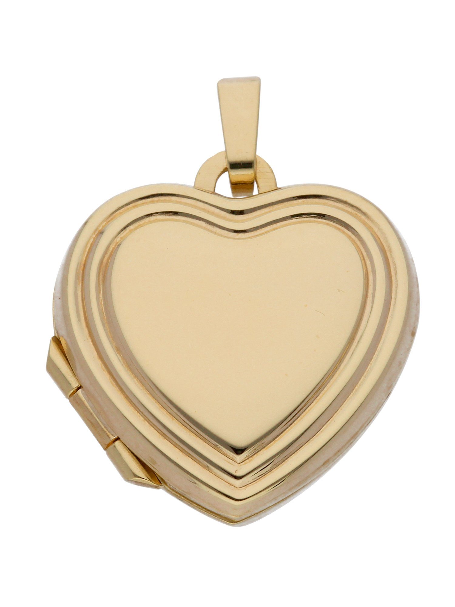 Adelia´s Kettenanhänger 585 Gold Medaillon Anhänger, 585 Gold Goldschmuck für Damen