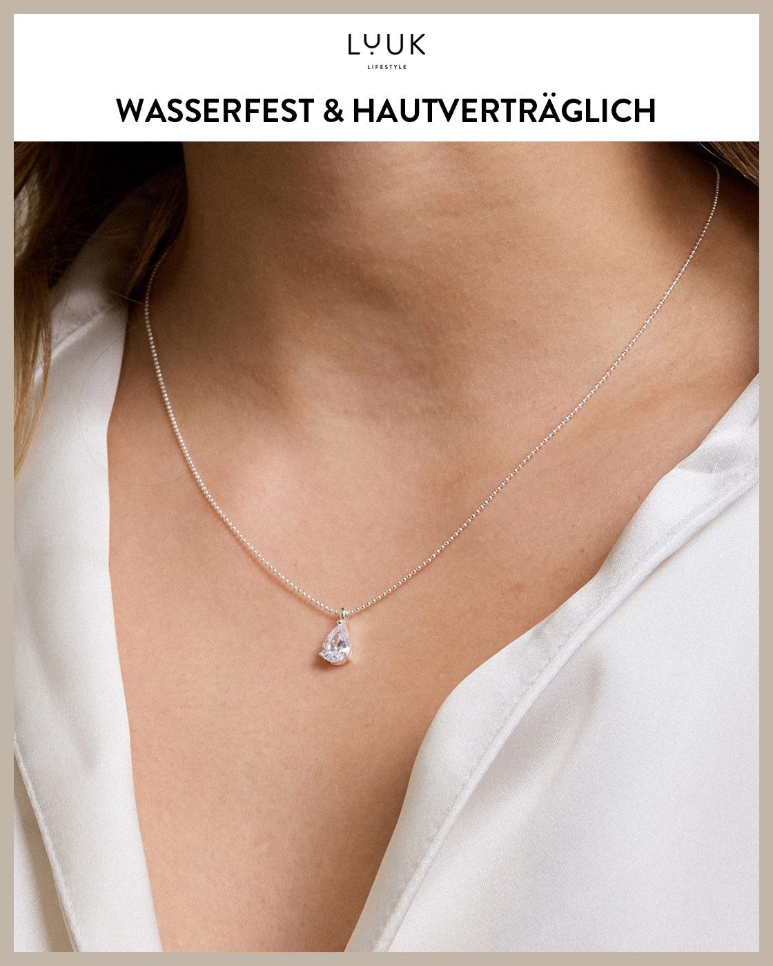 LUUK LIFESTYLE Kette mit Anhänger Transparent, günstig online kaufen