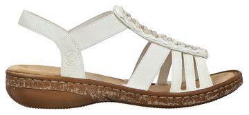 Rieker Sandale, Sommerschuh, Sandalette, Keilabsatz, mit Gummizüge