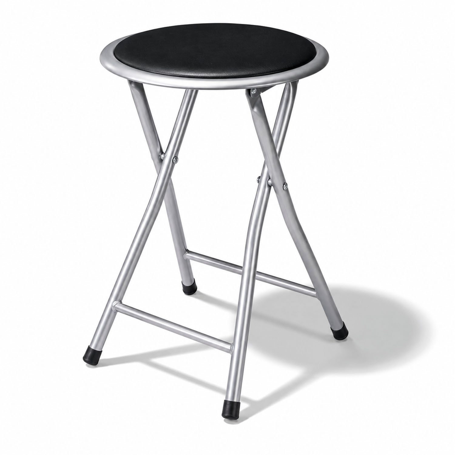 Mojawo Fußhocker Klapphocker Klappstuhl Küchenhocker Hocker Sitzhocker Schwarz Ø30cm
