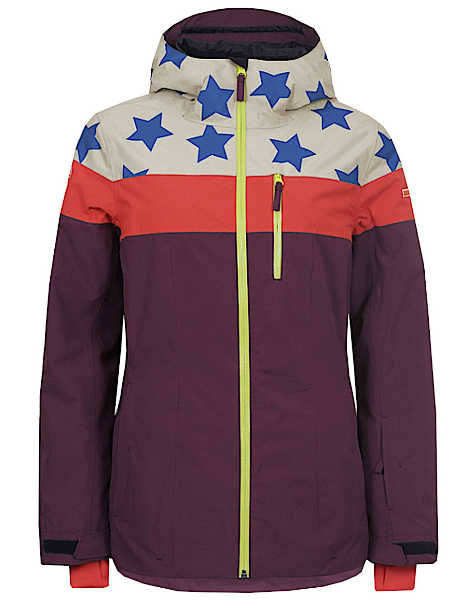 Icepeak Skijacke Clearlake Outdoorjacke Winterjacke Design mit Sternen, Wassersäule 10.000 mm, 2-Wege-Stretchmaterial