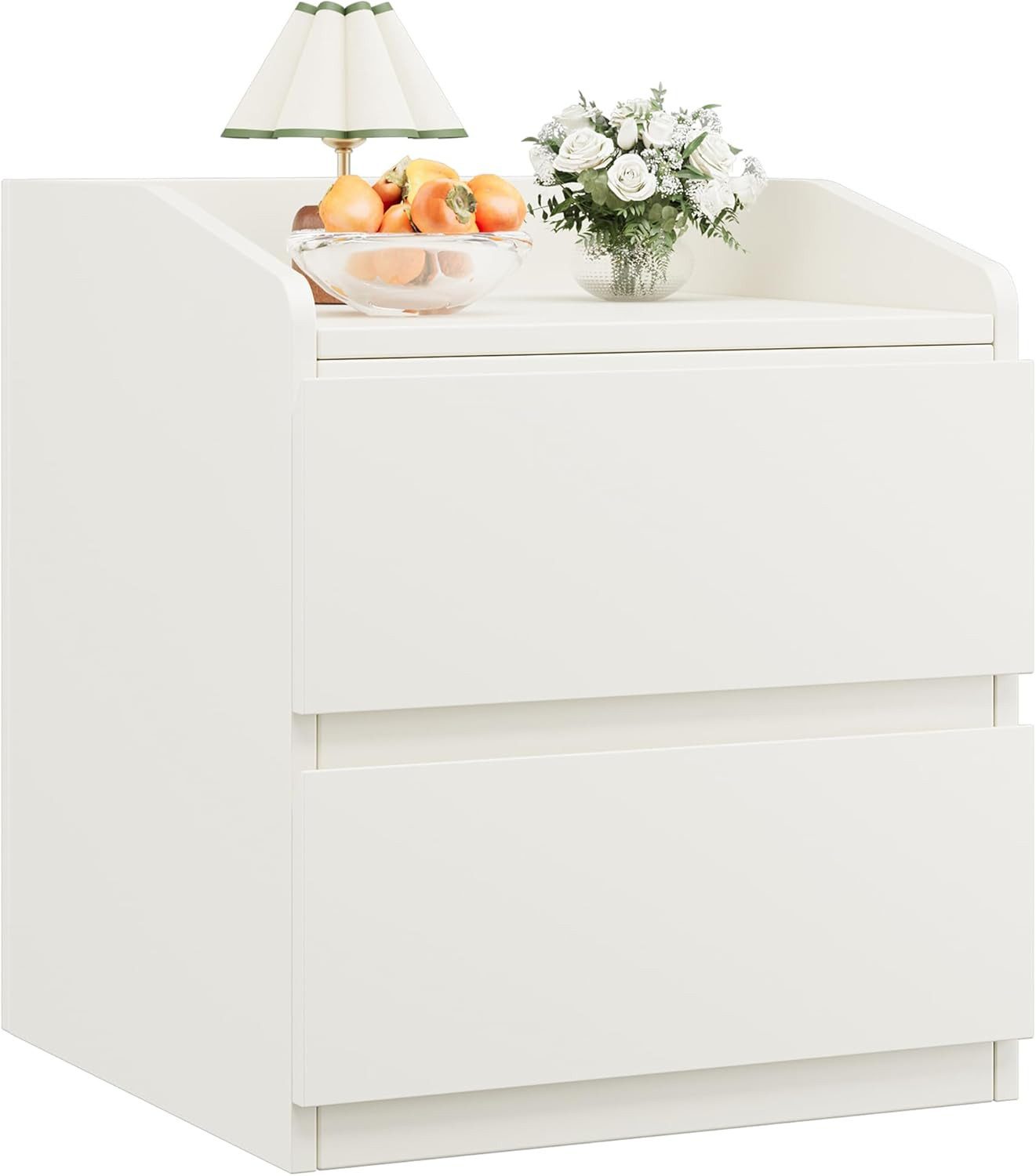 GarveeMore Nachttisch mit 2 Schubladen,Moderner Beistelltisch,60x40x58cm, w günstig online kaufen