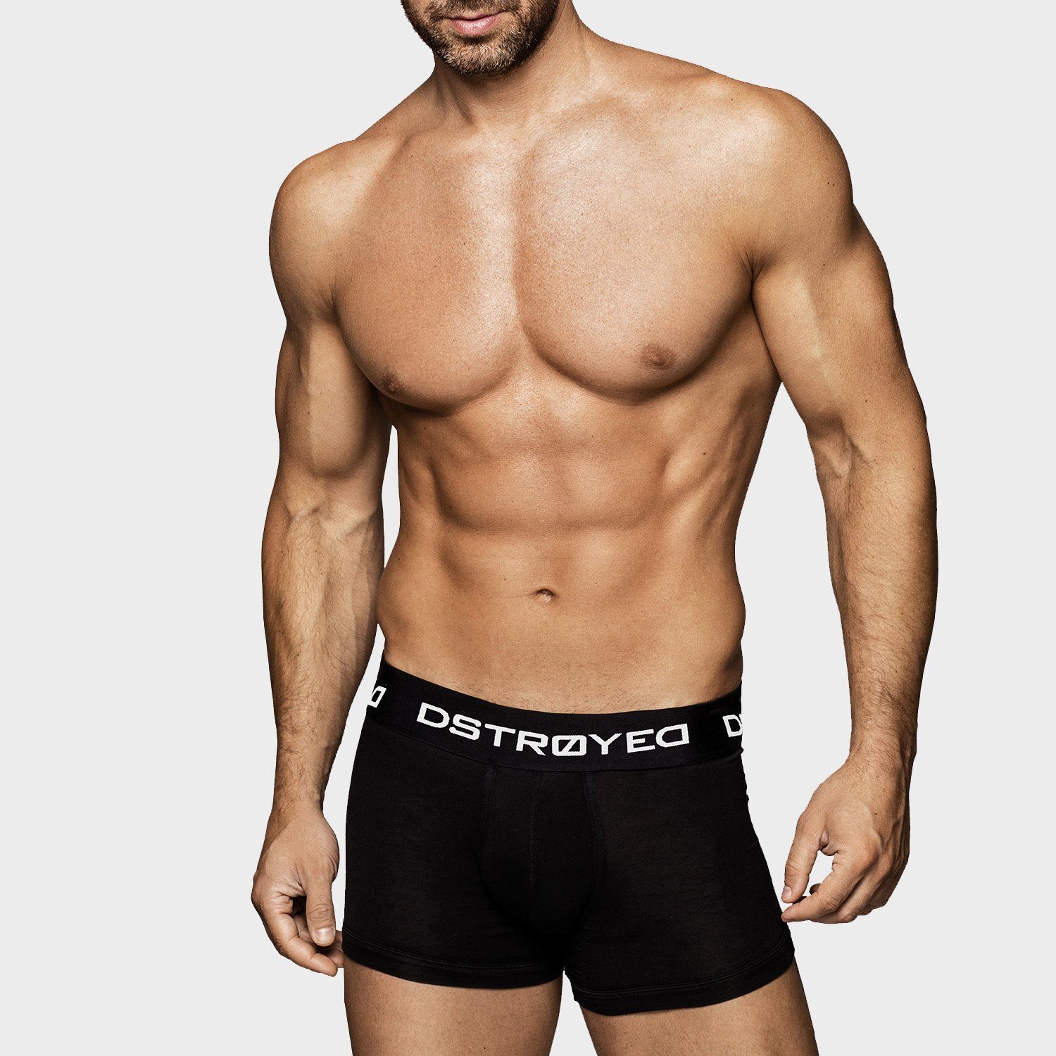 Passform Premium 316e-schwarz/anthrazit Boxershorts (Vorteilspack, Unterhosen 8er perfekte DSTROYED Herren Qualität 8er, Pack) Männer Baumwolle