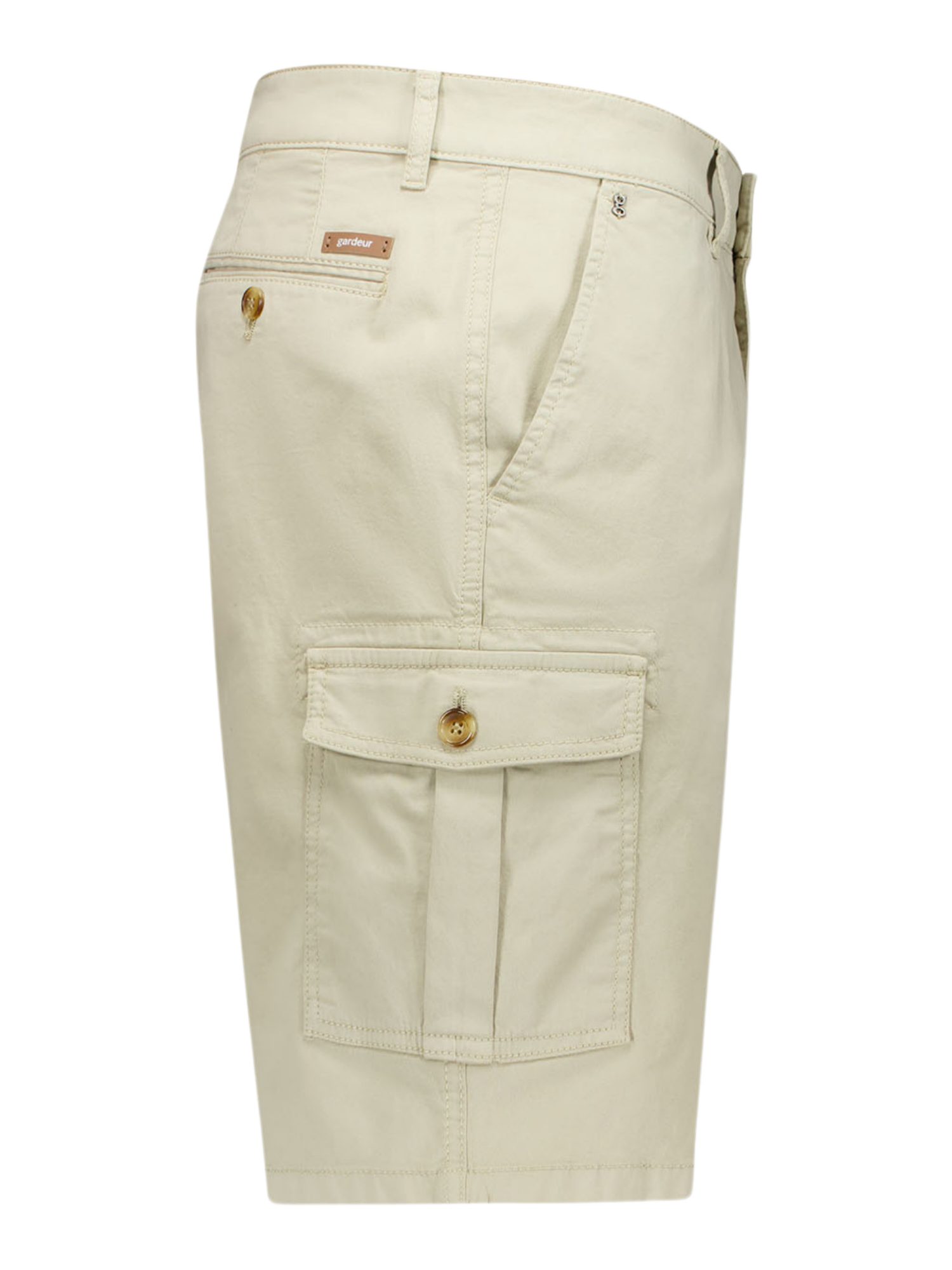 Atelier GARDEUR Stoffhose 2410 natur, Basic, Baumwolle, Unifarben, Modern Fit, Mittel