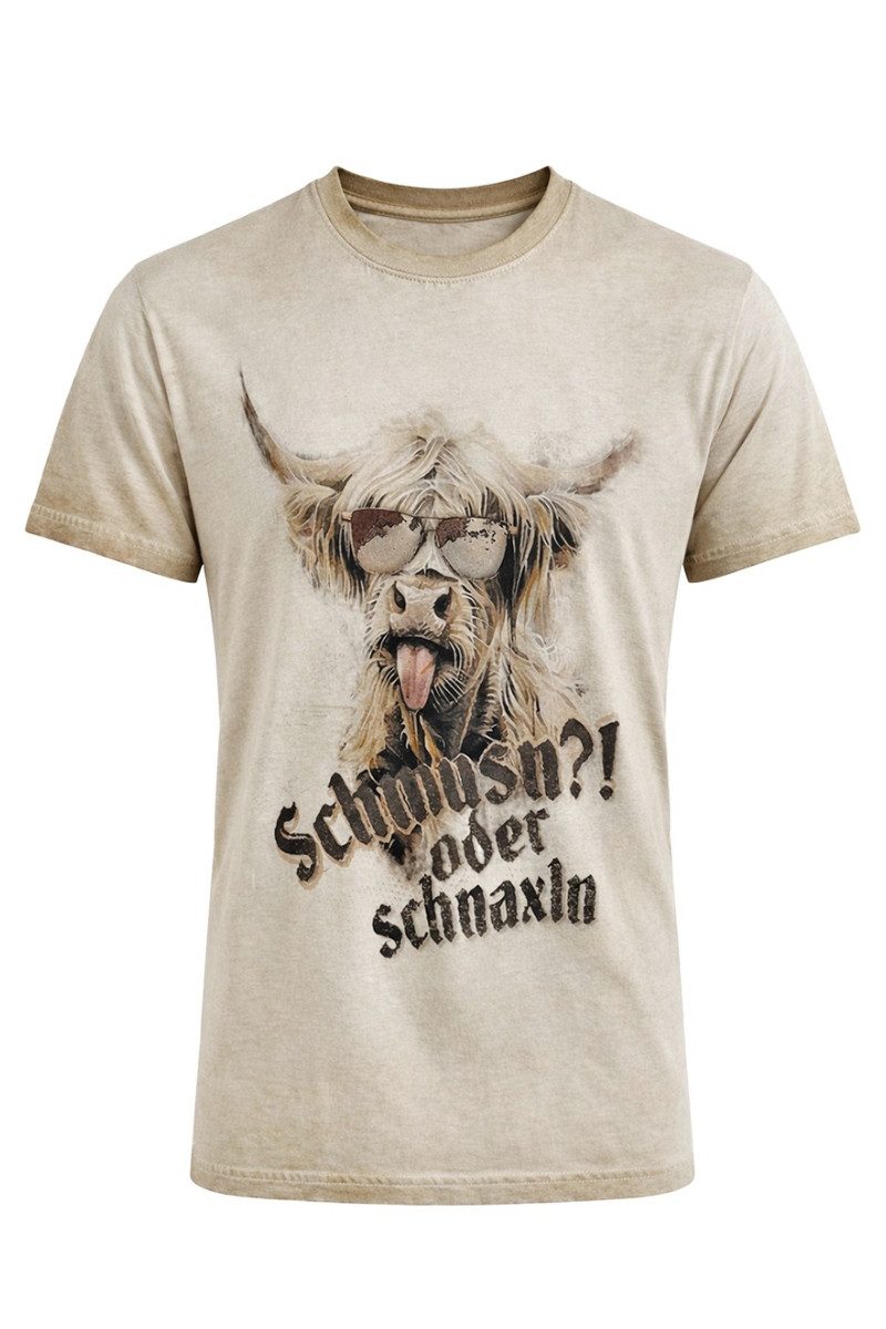 Hangowear Trachtenshirt Trachtenshirt Herren - MISCHA - beige