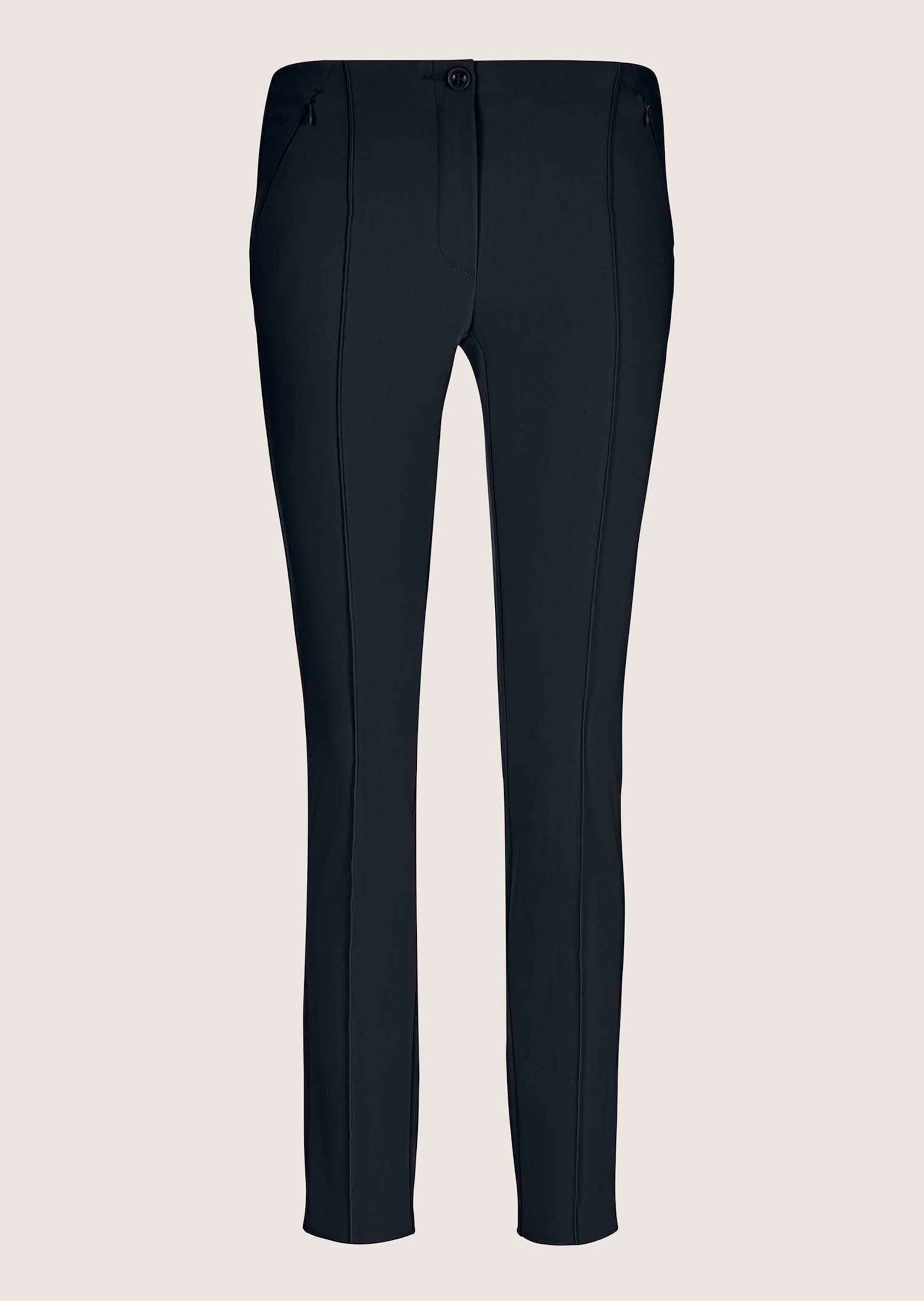 Stoffhose Schlanke Stretch-Hose mit Biesen