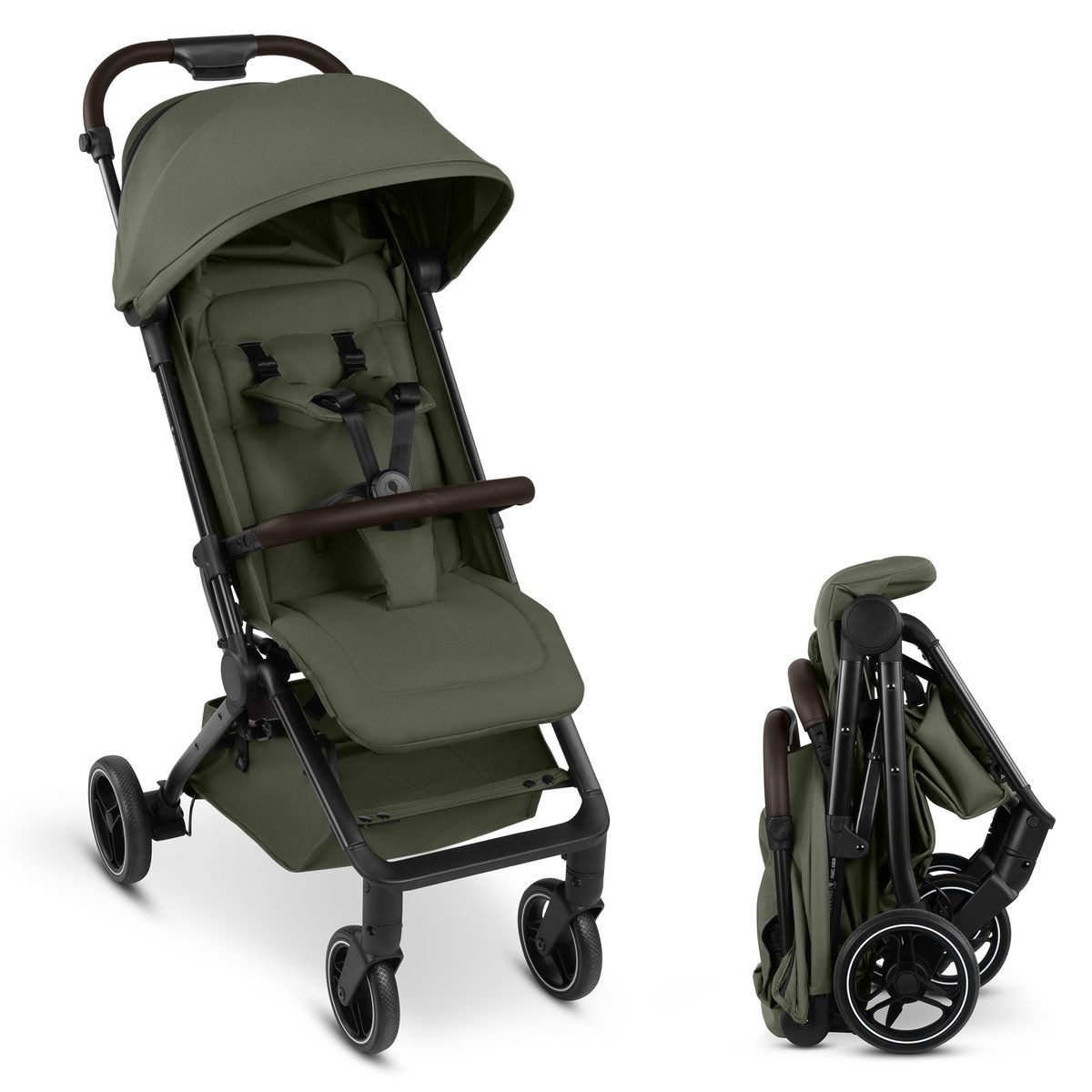 ABC Design Kinder-Buggy Ping 4 Trekking - Pea, leichter Sportwagen mit Liegefunktion & Einhand-Faltung bis 22 kg