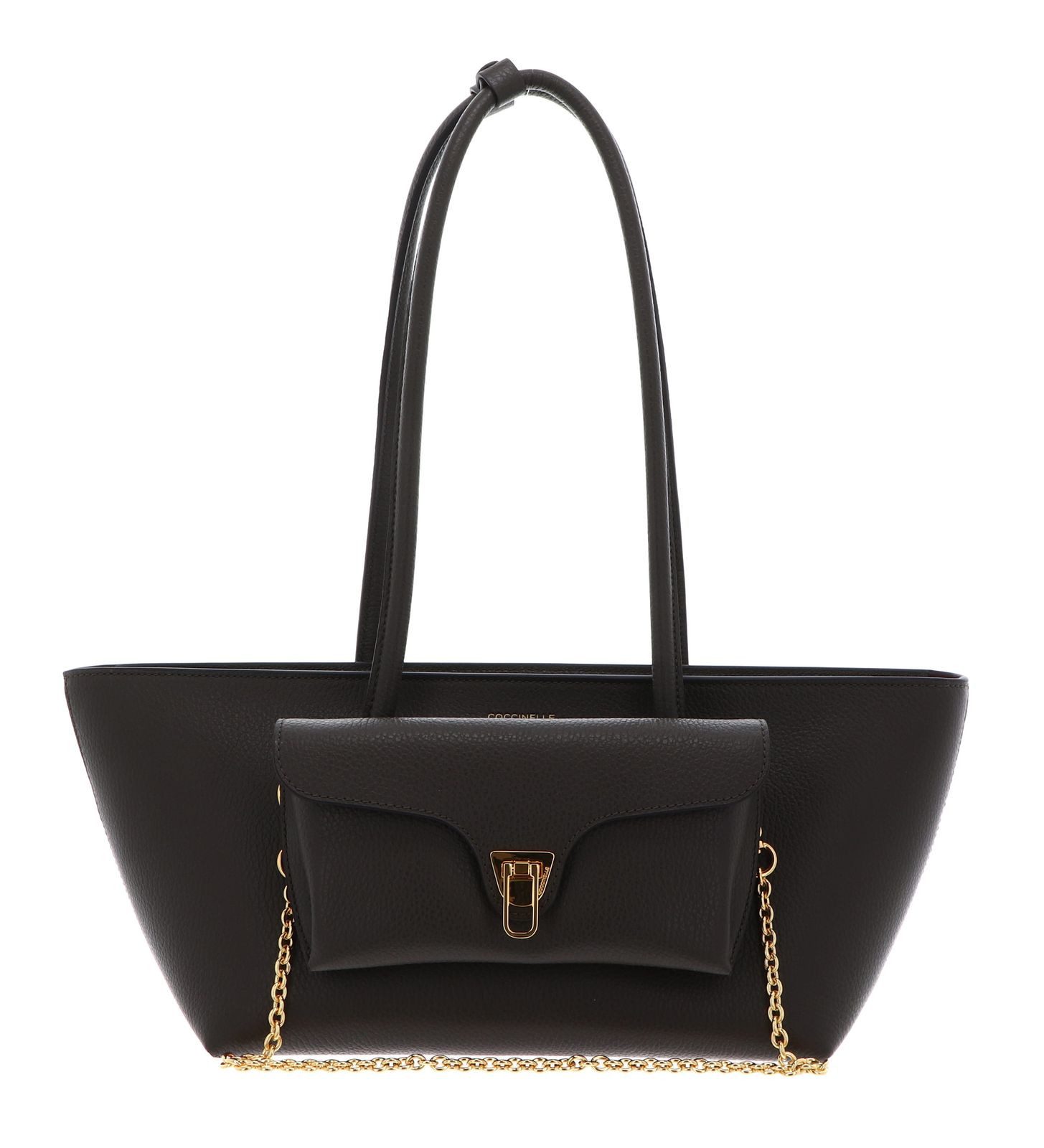 COCCINELLE Shopper Grained Leather Handbag (Set, 2-tlg), aus echtem Rindsleder