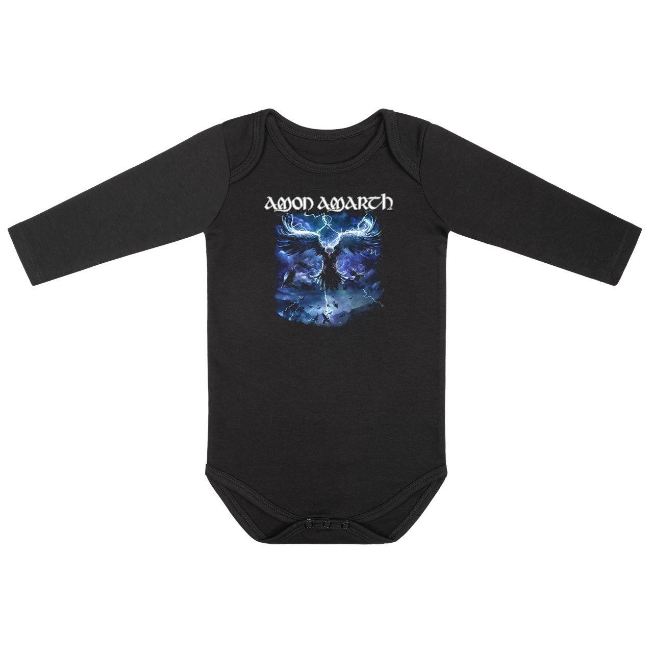 Metal Kids Langarmbody mit Amon Amarth (Raven's Flight) Aufdruck für Babys (0–24 M)