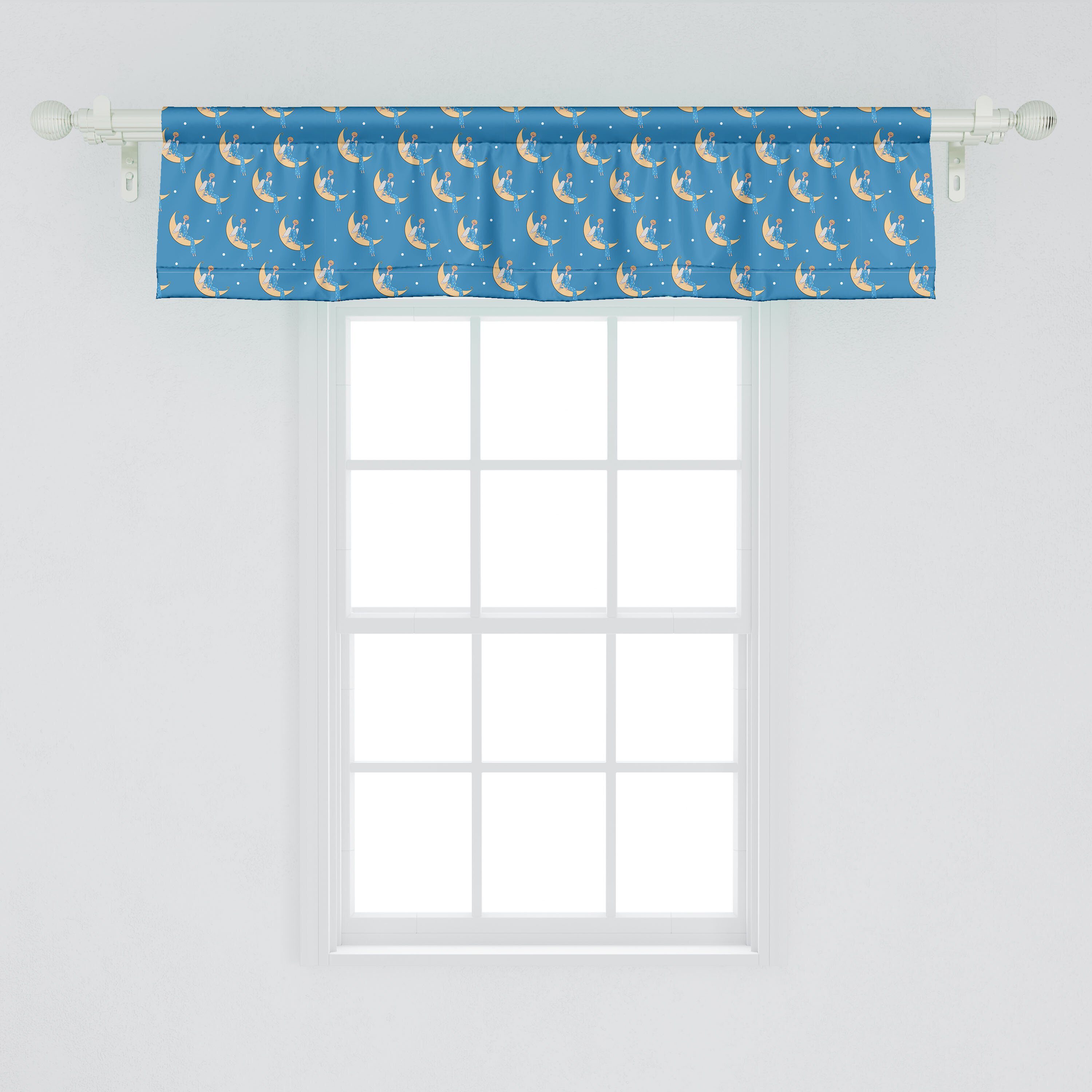 Schlafzimmer Nacht Dekor Scheibengardine Abakuhaus, mit für Moon Volant Engel Microfaser, Küche Stangentasche, Crescent Vorhang auf Sitzt