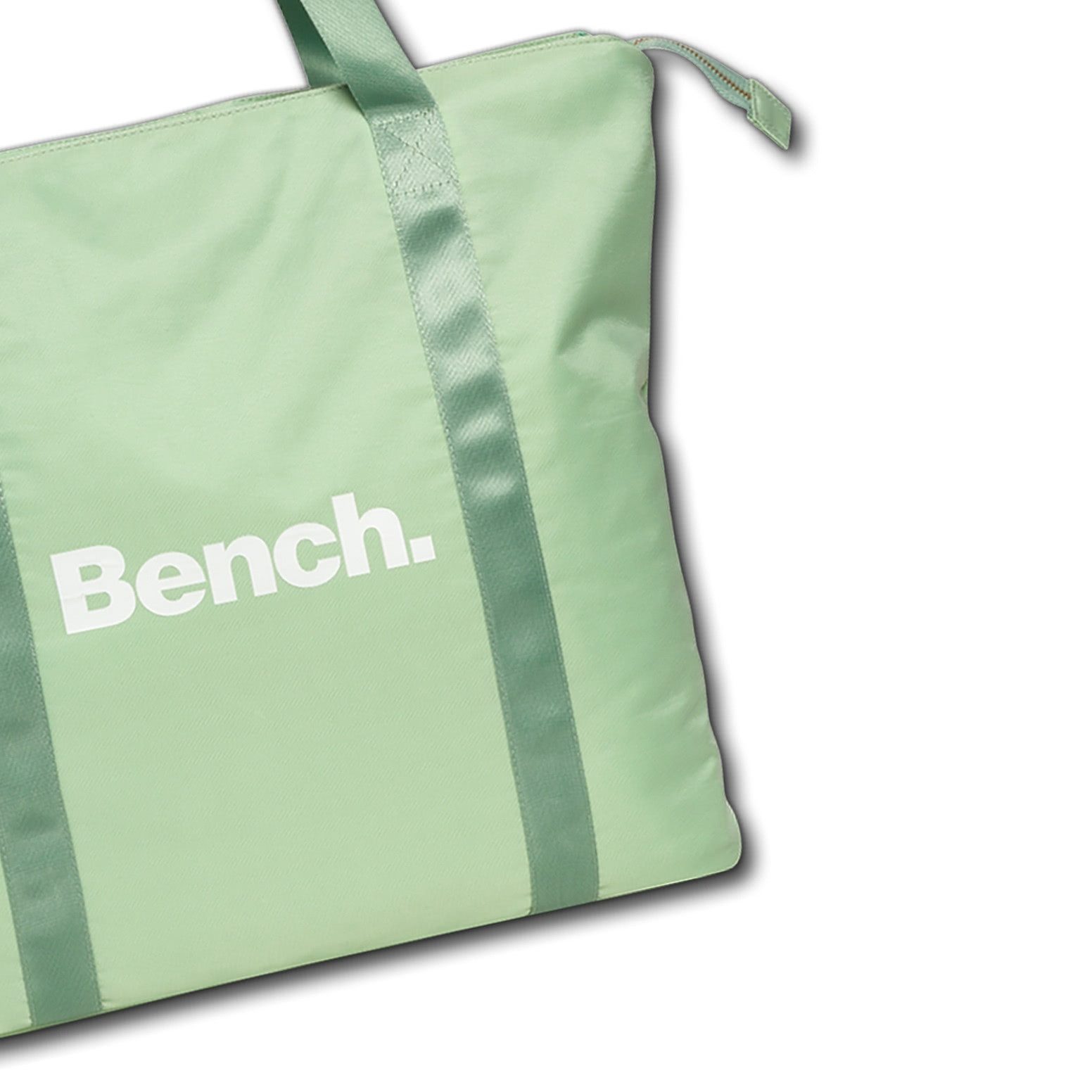 Bench. Schultertasche Bench Shopper Nylon Schultertasche (Schultertasche), Damen, Jugend Nylon Schultertasche, grau-grün ca. 43cm