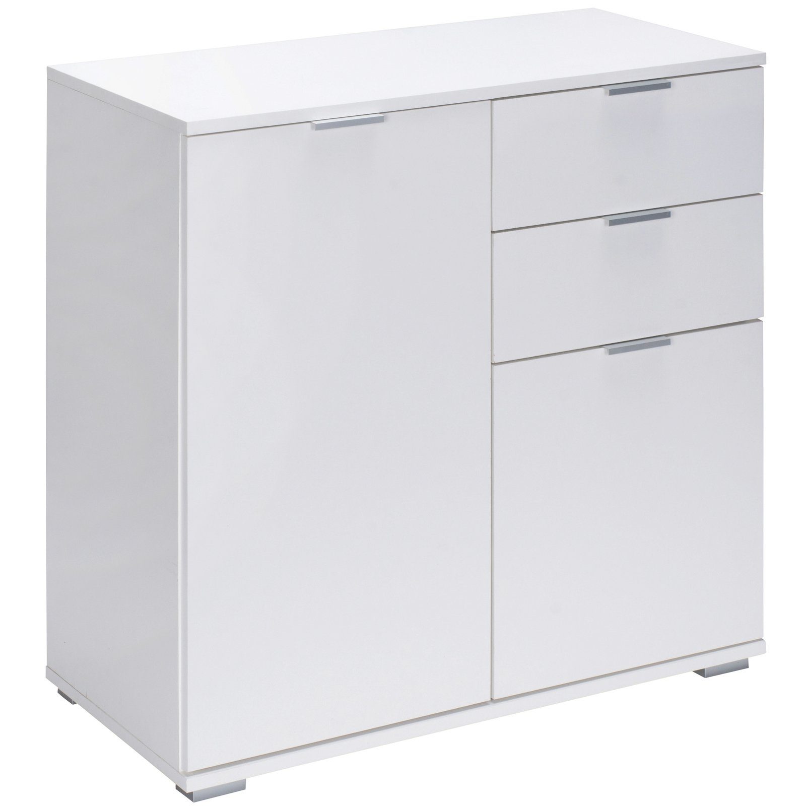 Casaria Kommode Alba DB121, mit 2 Türen 2 Schubladen 71x 74x 35cm spiegelbarer Aufbau Holz