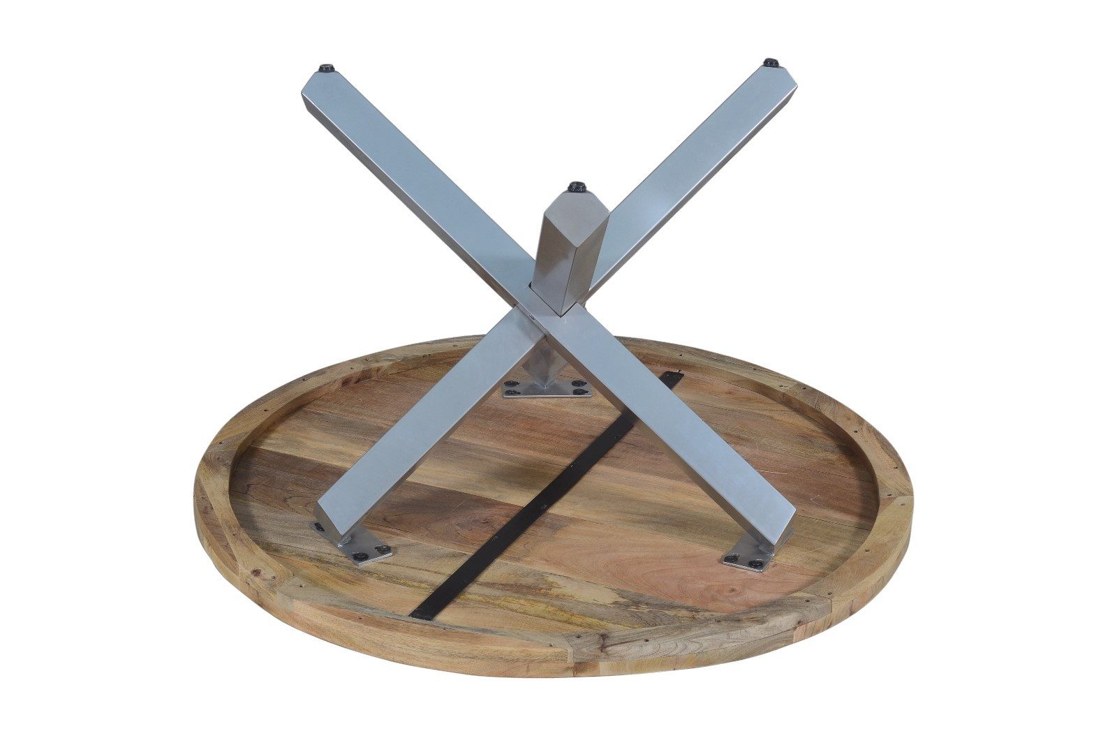 SAM® Esstisch Runi, Mangoholz im Used-Look, runde Tischplatte (50mm), Stern-Gestell