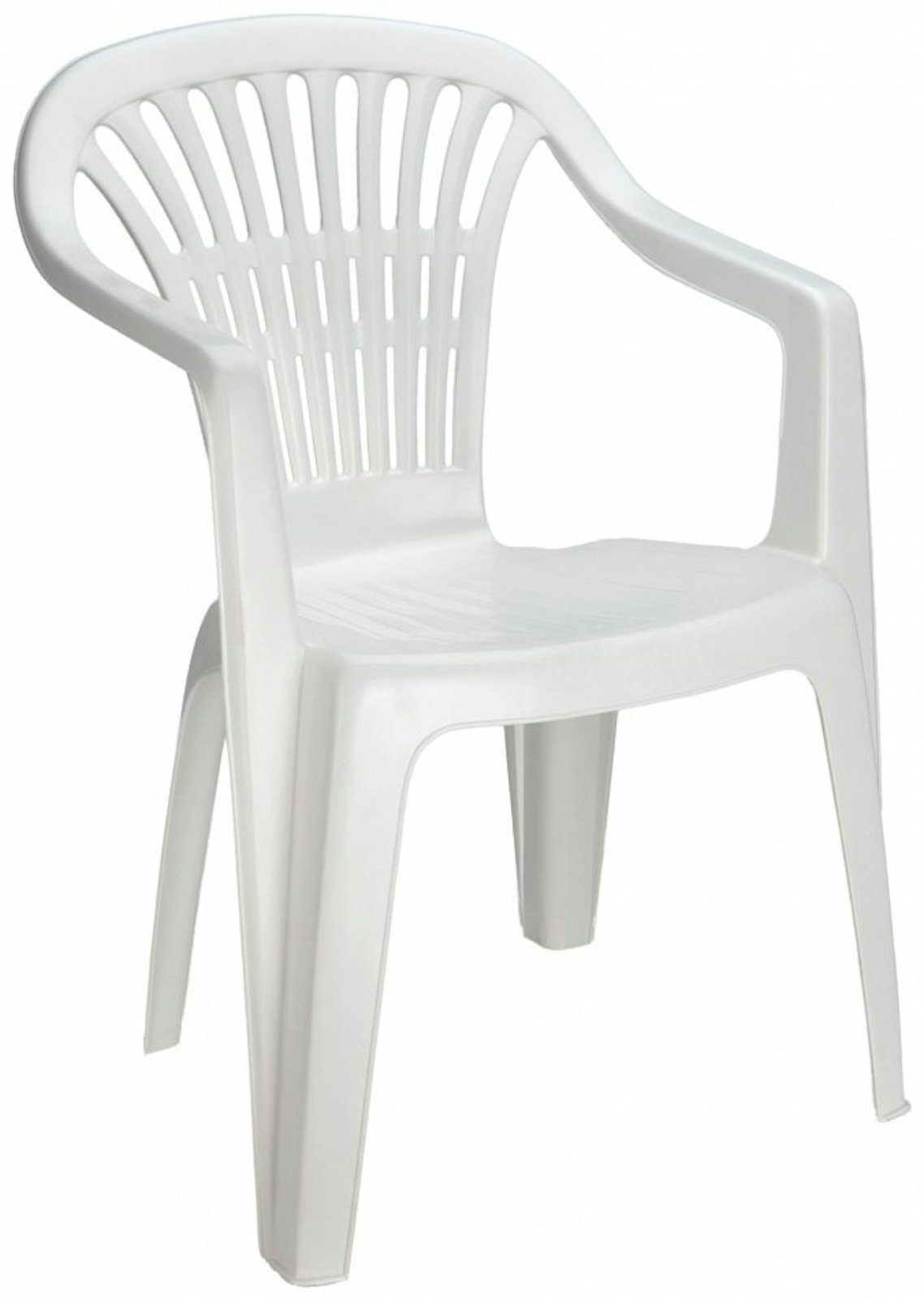 Progarden Stapelstuhl Gartenstuhl Terrassenstuhl Kunststoff Weiß 4 er Set ( günstig online kaufen
