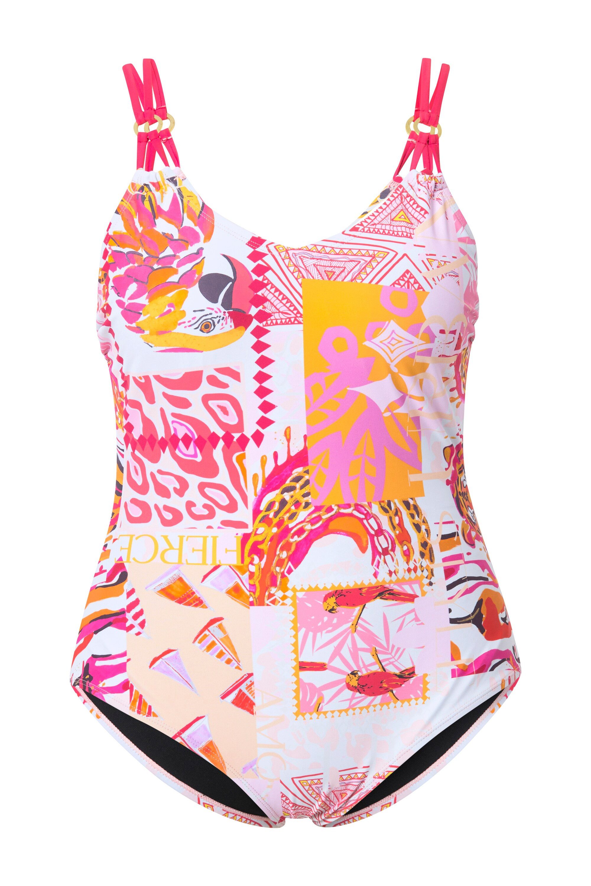 Ulla Popken Badeanzug Badeanzug Papageien Softcups günstig online kaufen