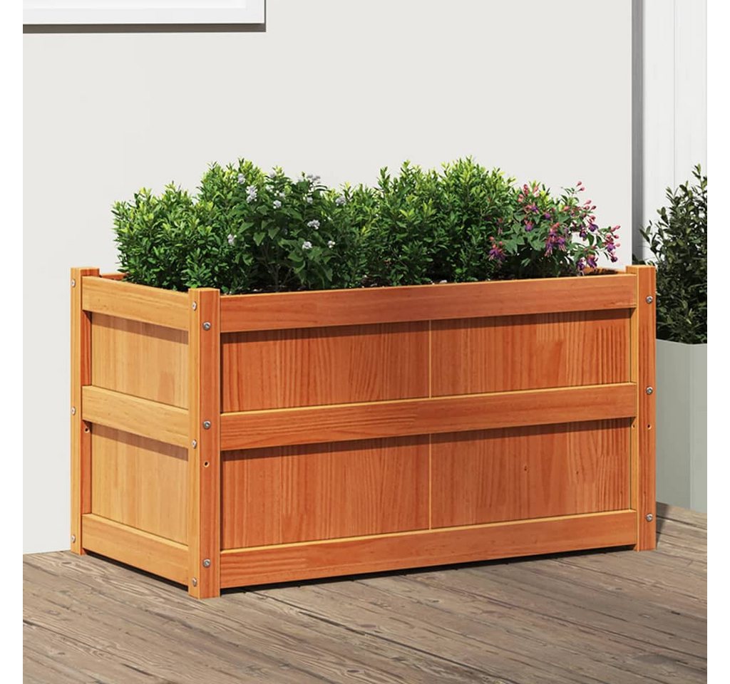 Thumbnail - vidaXL Pflanzkübel Pflanzkübel Blumenkübel Pflanzcontainer Pflanzgefäße Wachsbraun 90x50x