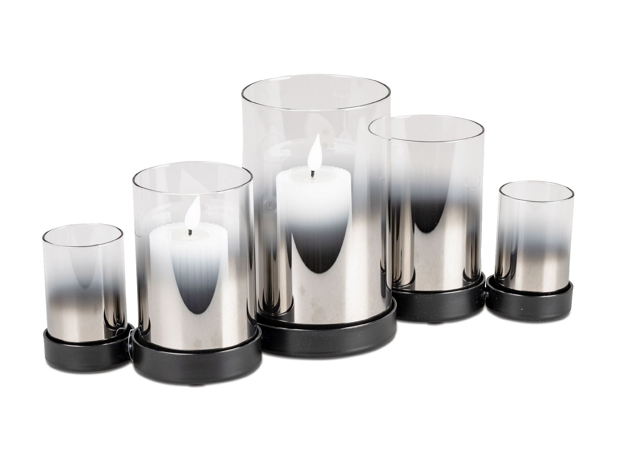 formano Kerzenhalter Rauchglas, Farbe: Schwarz, Motiv: günstig online kaufen