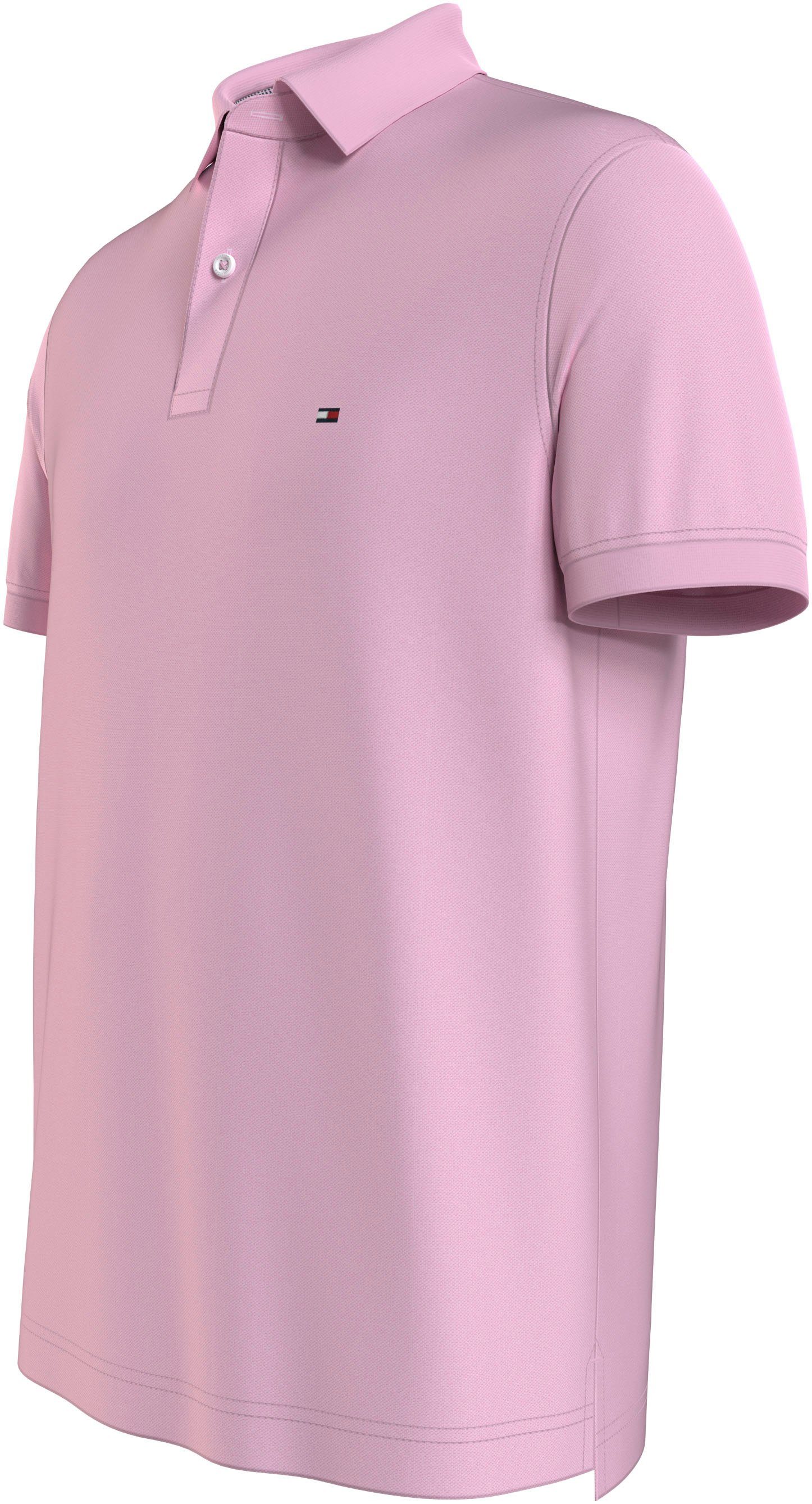 Tommy Hilfiger Poloshirt am Kragen Romantic REGULAR Kontraststreifen innen POLO Tommy Pink 1985 mit Hilfiger