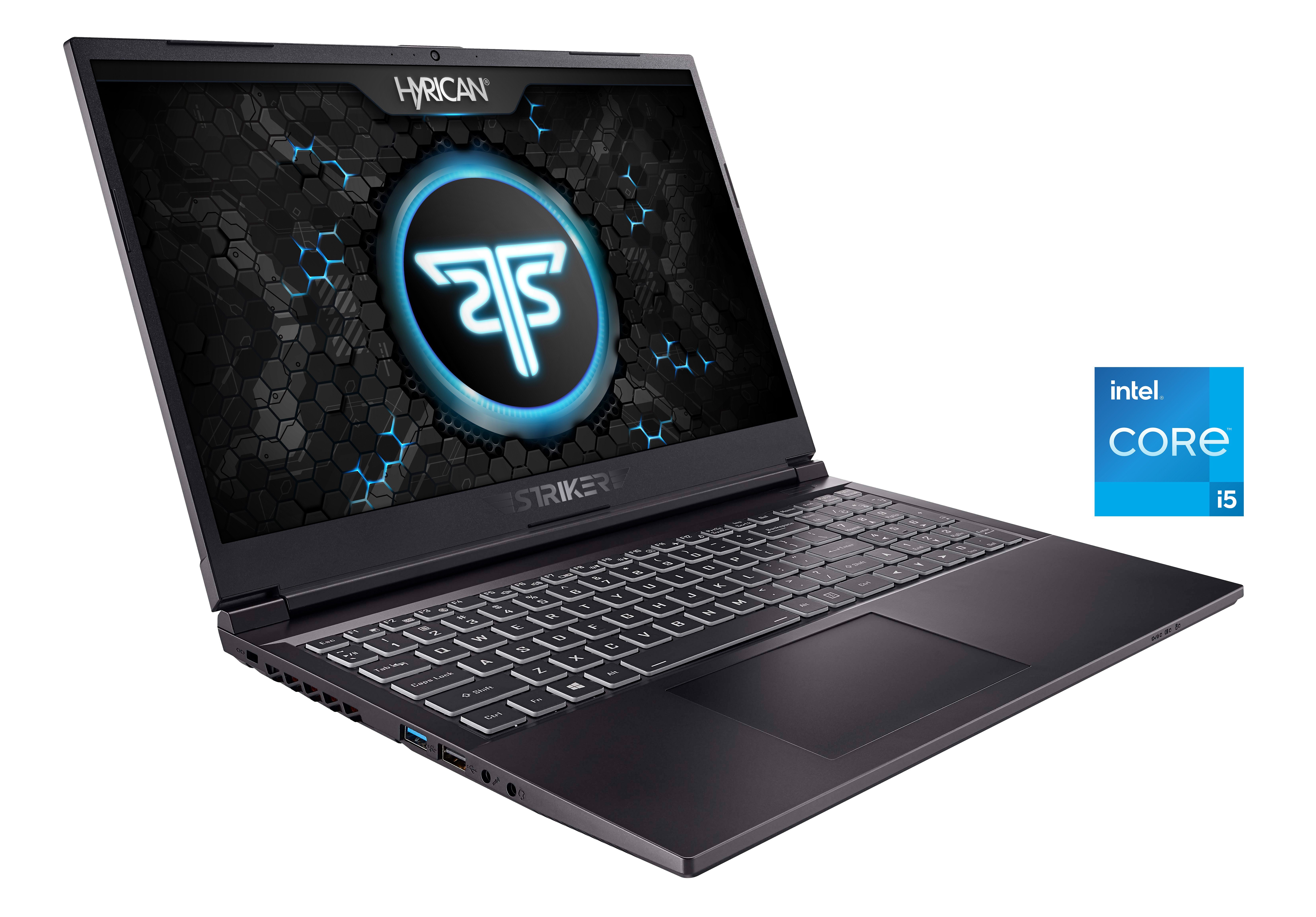 Hyrican Striker 1652 Gaming-Notebook (39,62 cm/15,6 Zoll, Intel Core i5 11400H, GeForce RTX 3050 Ti, 480 GB SSD, Intel Core i5-11400H, 8 GB RAM, 144 Hz, ohne Betriebssystem)