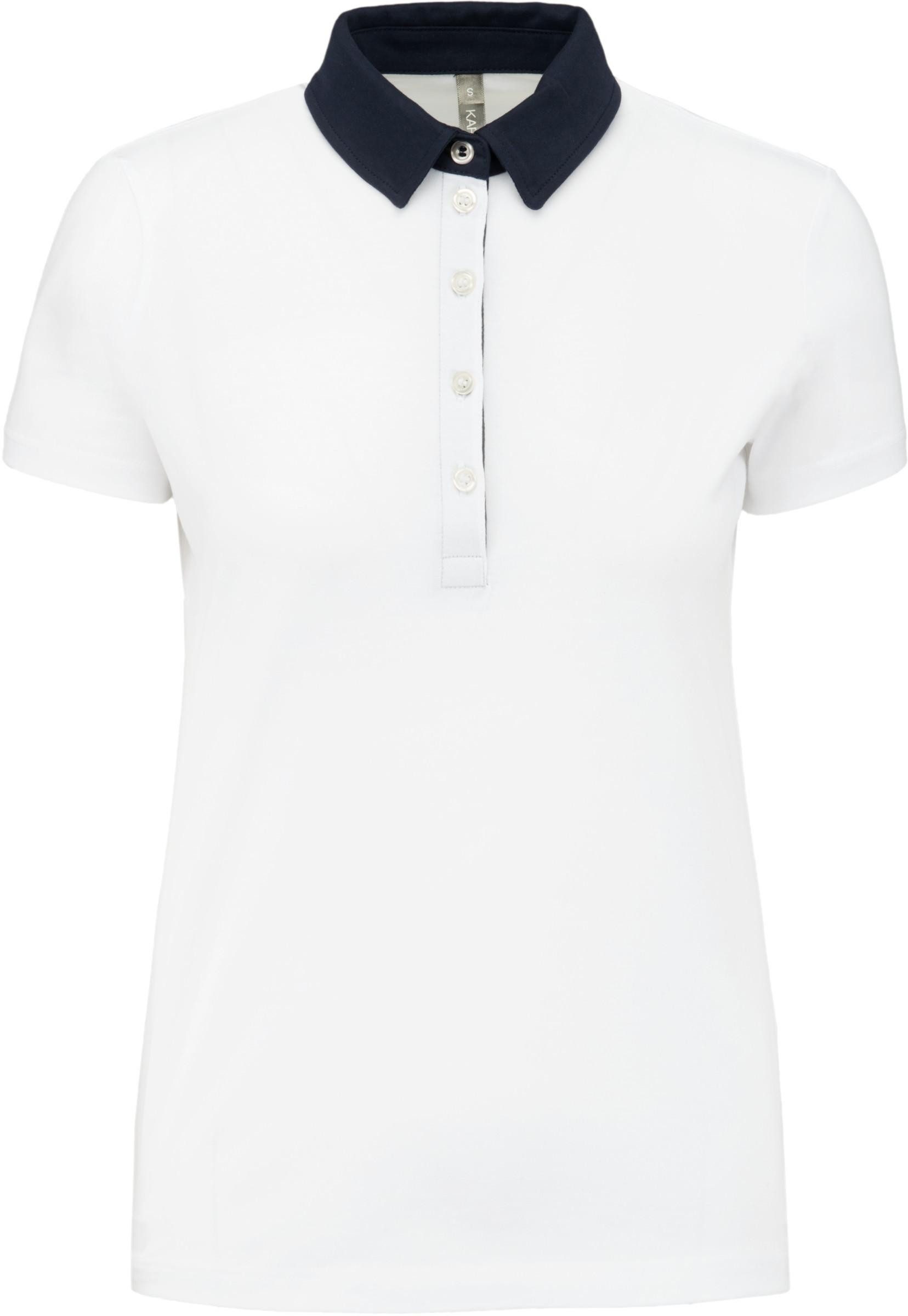 Poloshirt Zweifarbiges Jersey-Polohemd für Damen