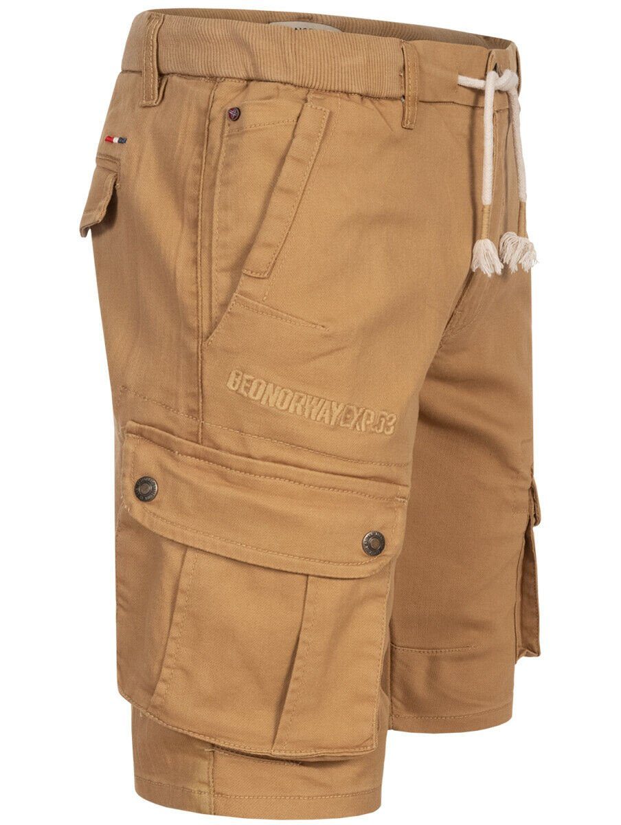 Knielang Cargo Shorts Kurze Shorts Palombo-Beige Short Bermuda Sommer Geographical Norway Hose Herren