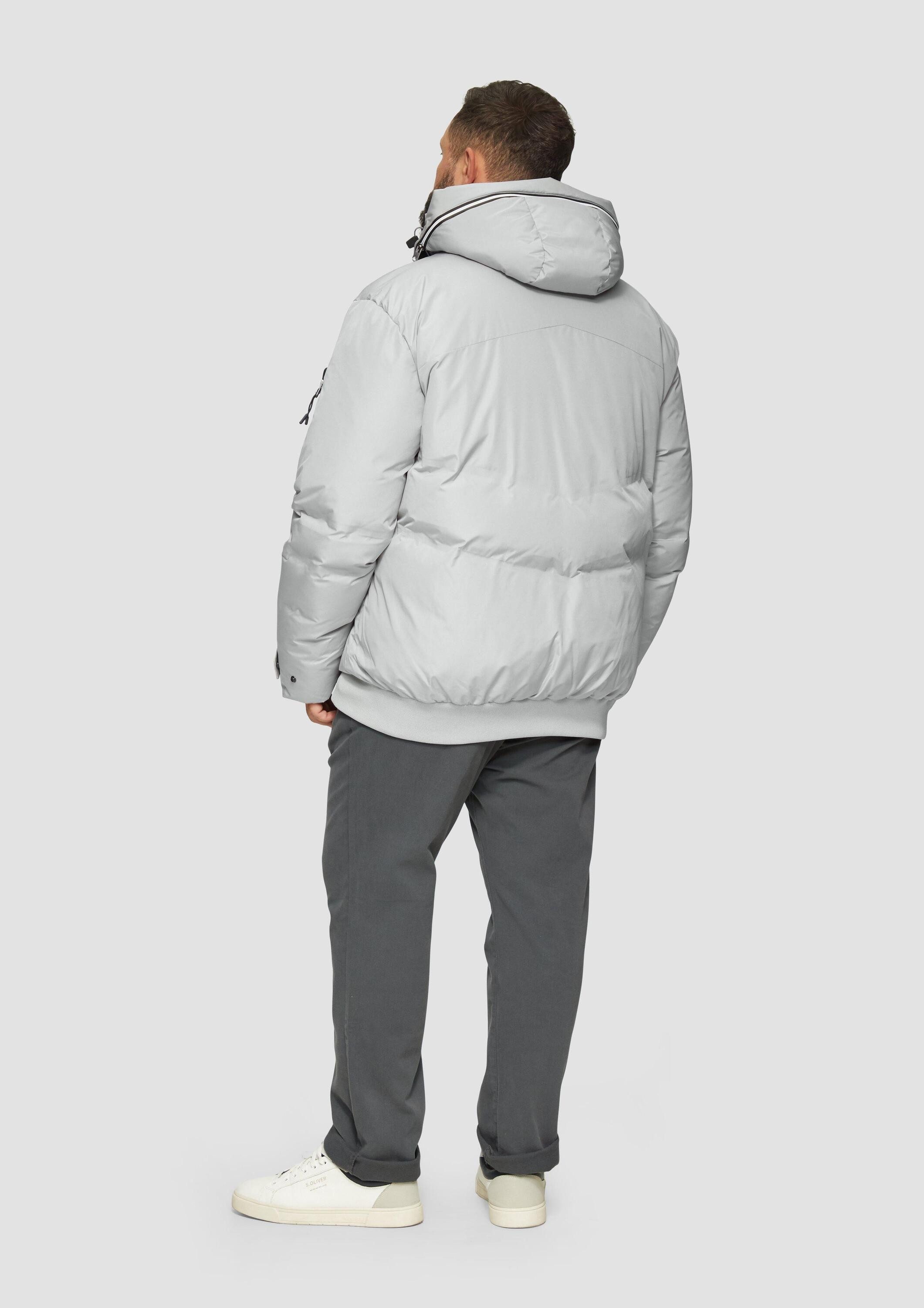 s.Oliver Winterjacke Outdoor-Jacke Wasserabweisender wattierter Blouson mit Kontrast-Details