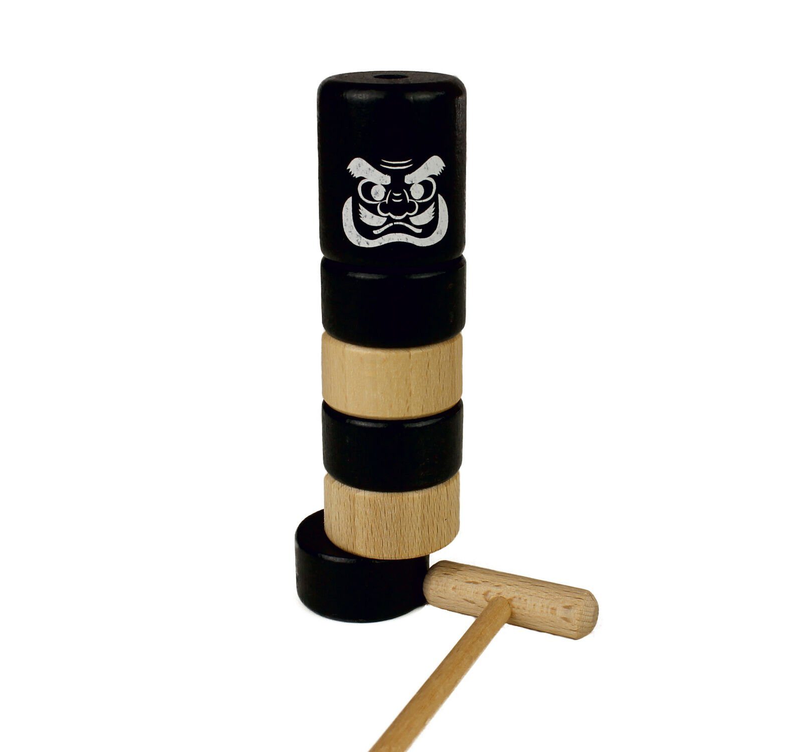 Erzgebirgische Holzspielwaren Ebert GmbH Lernspielzeug Holzspielzeug Japanisches Geschicklichkeitsspiel Daruma Otoshi BxHxT
