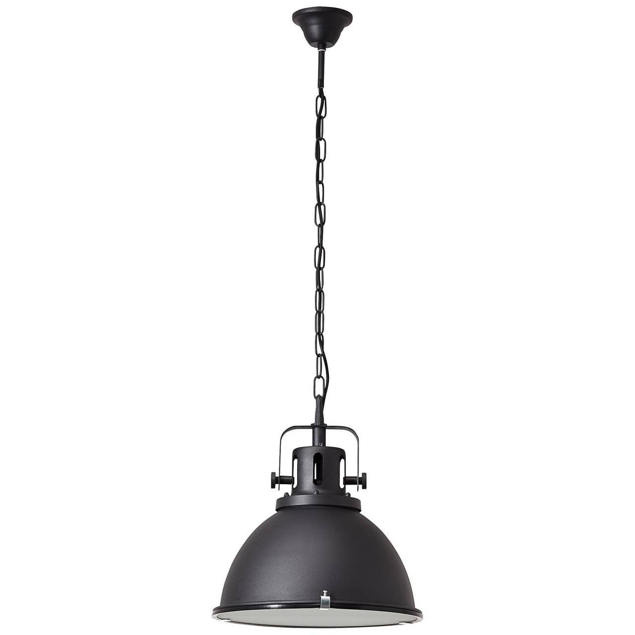 Brilliant Pendelleuchte Jesper, Lampe 60W, Pendelleuchte A60, Jesper 1x Glas schwarz E27, geeig 38cm