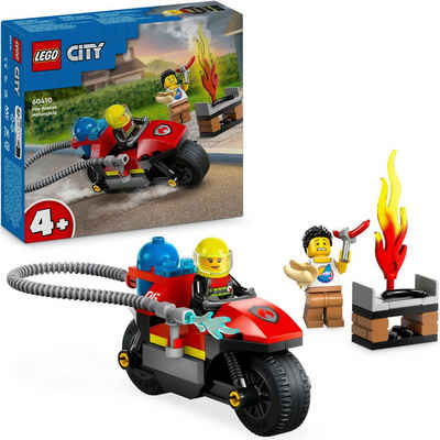 LEGO® Konstruktionsspielsteine Feuerwehrmotorrad (60410), LEGO City, (57 St), Made in Europe
