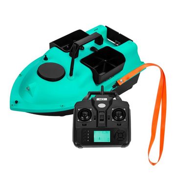 Tidyard RC-Boot GPS Fischerköderboot,3 Köderbehälter,500M,5200mAh,2 kg Köder (Hakenbefestigungsdesign, Ersatzpropeller,Aufbewahrungstasche Zufällige Farbe), 16 willkürlichen Positionierungspunkten,Automatische Kalibrierung