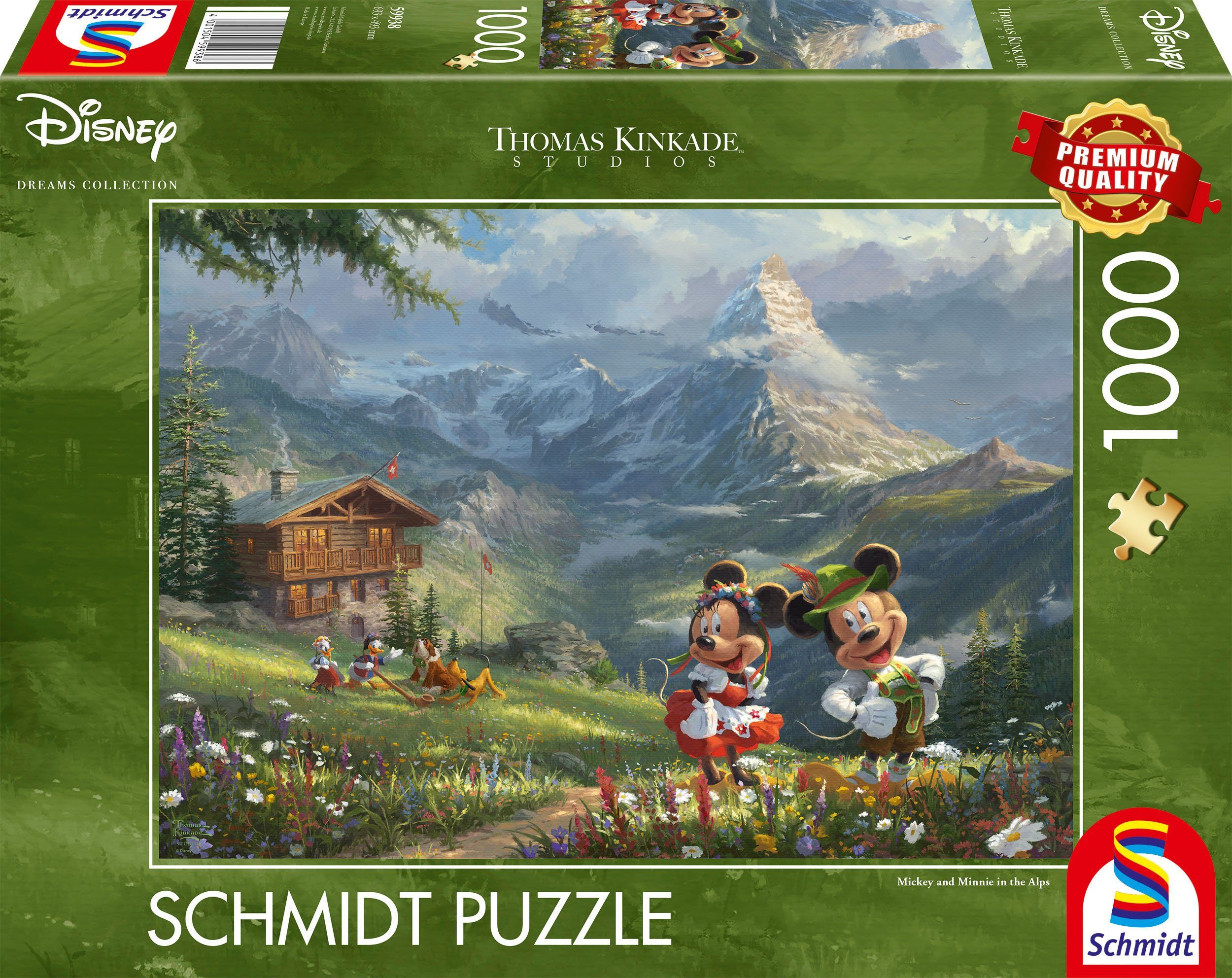 Schmidt Spiele Puzzle Disney, Mickey & Minnie in den Alpen, 1000 Puzzleteil günstig online kaufen