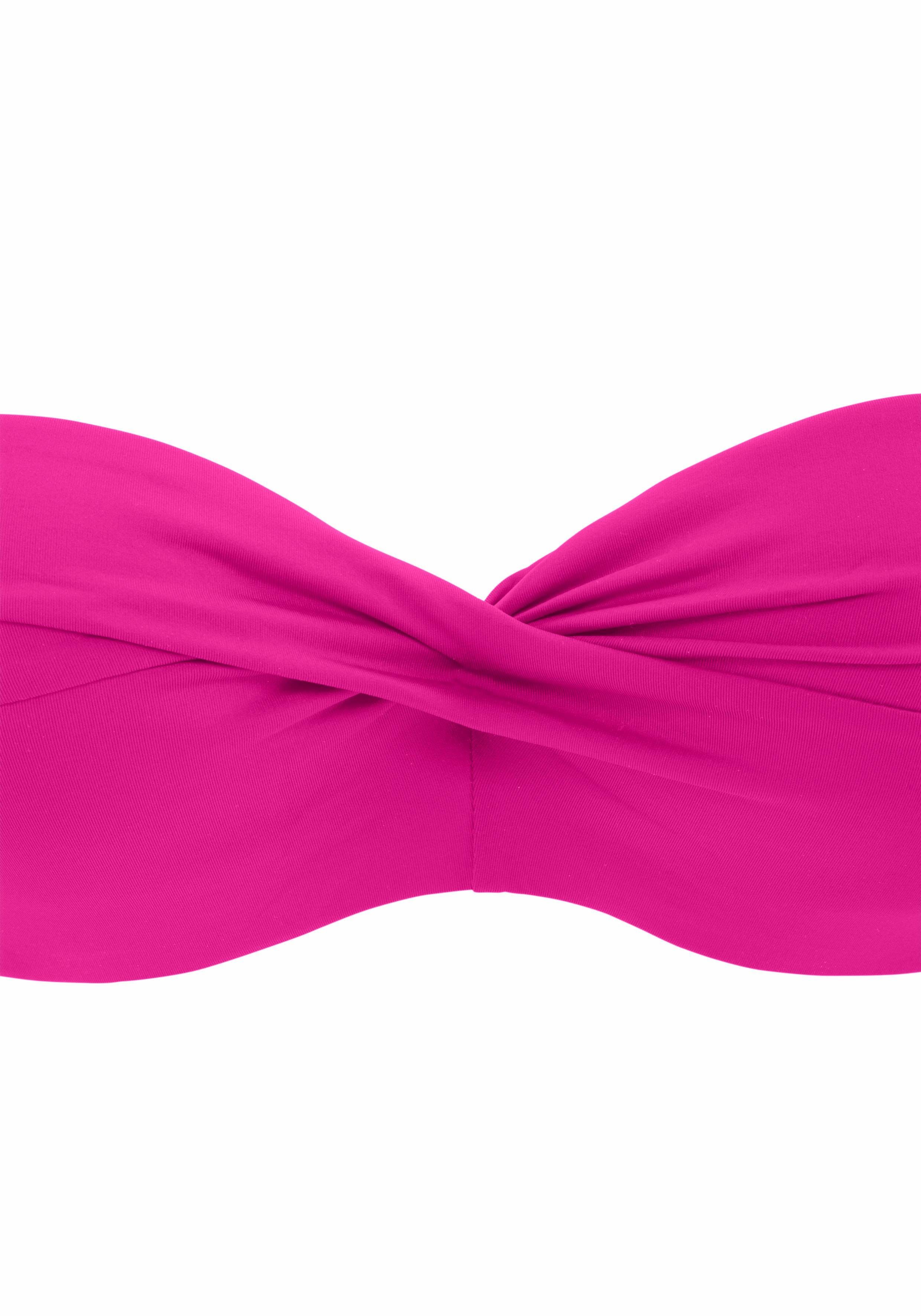 s.Oliver Bandeau-Bikini-Top Spain, in unifarben mit Wickeloptik