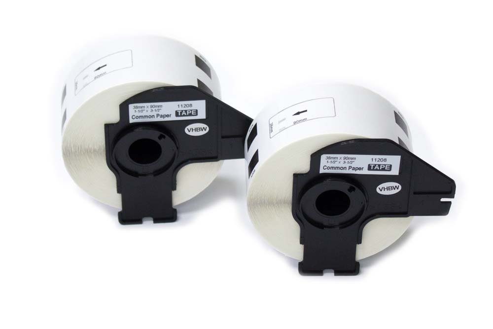 vhbw Etikettenpapier passend für Brother PT QL500BW, QL-550, QL-560, QL560VP, QL-500A | Papier