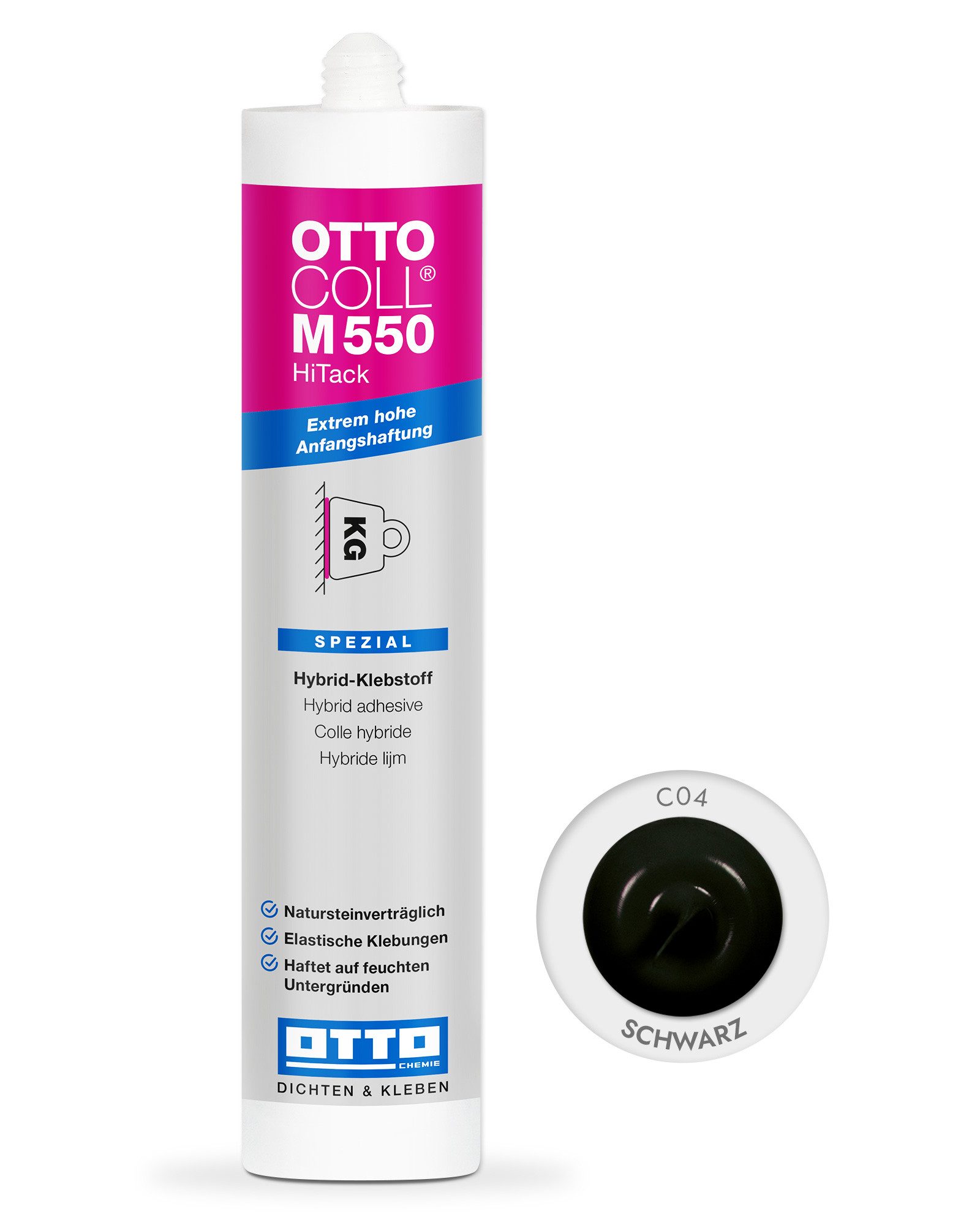 OTTO-Chemie Монтажный клей OTTOCOLL M550 HiTack Hybrid-Klebstoff mit sehr hoher Anfangshaftung