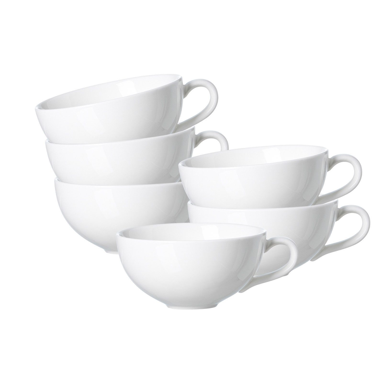 Ritzenhoff & Breker Tasse Skagen Teetassen 180 ml 6er Set, 6-tlg., Porzellan