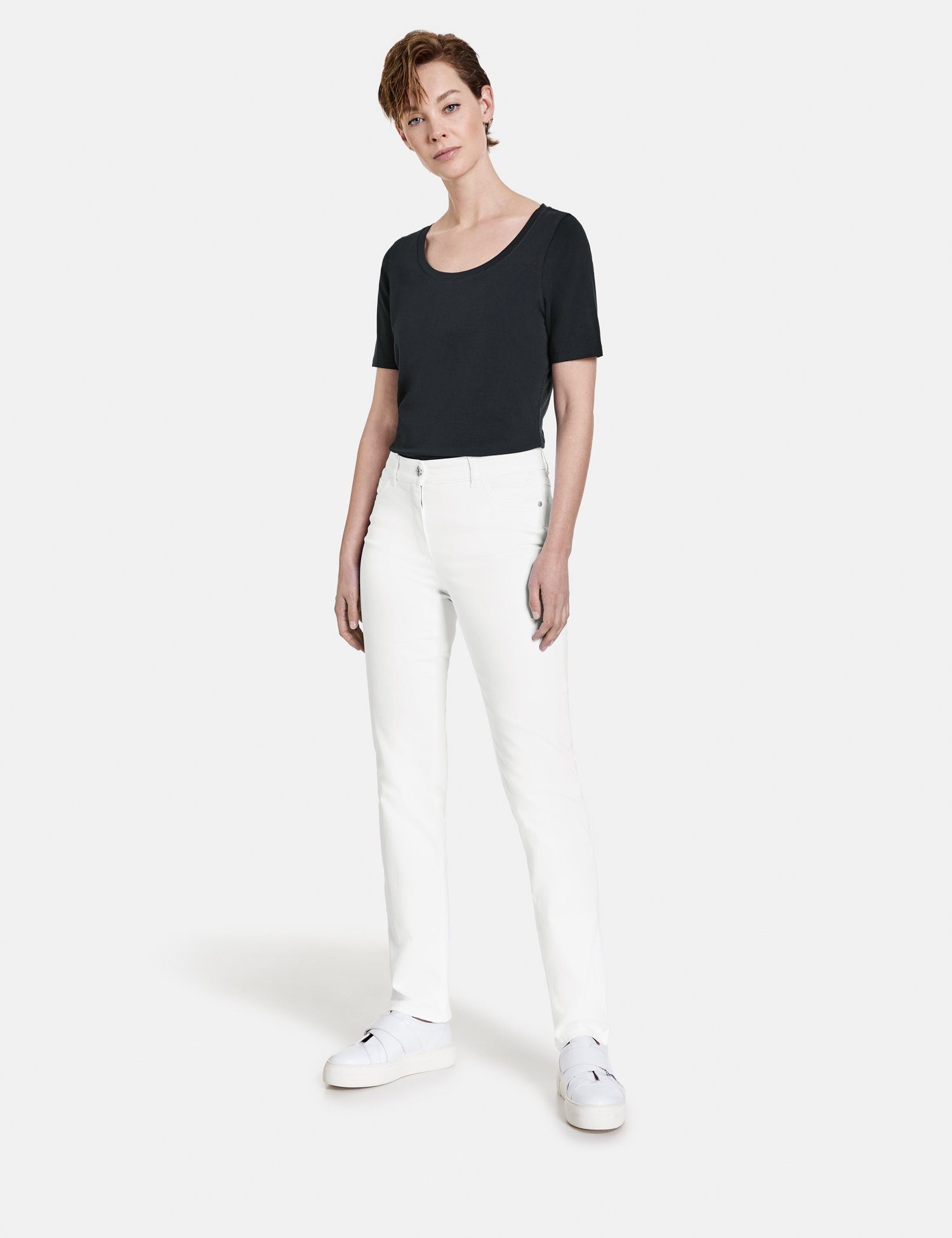 GERRY WEBER 5-Pocket-Jeans Romy Straight Fit (92307-67840) Organic Cotton von Gerry Weber weiß (99600)