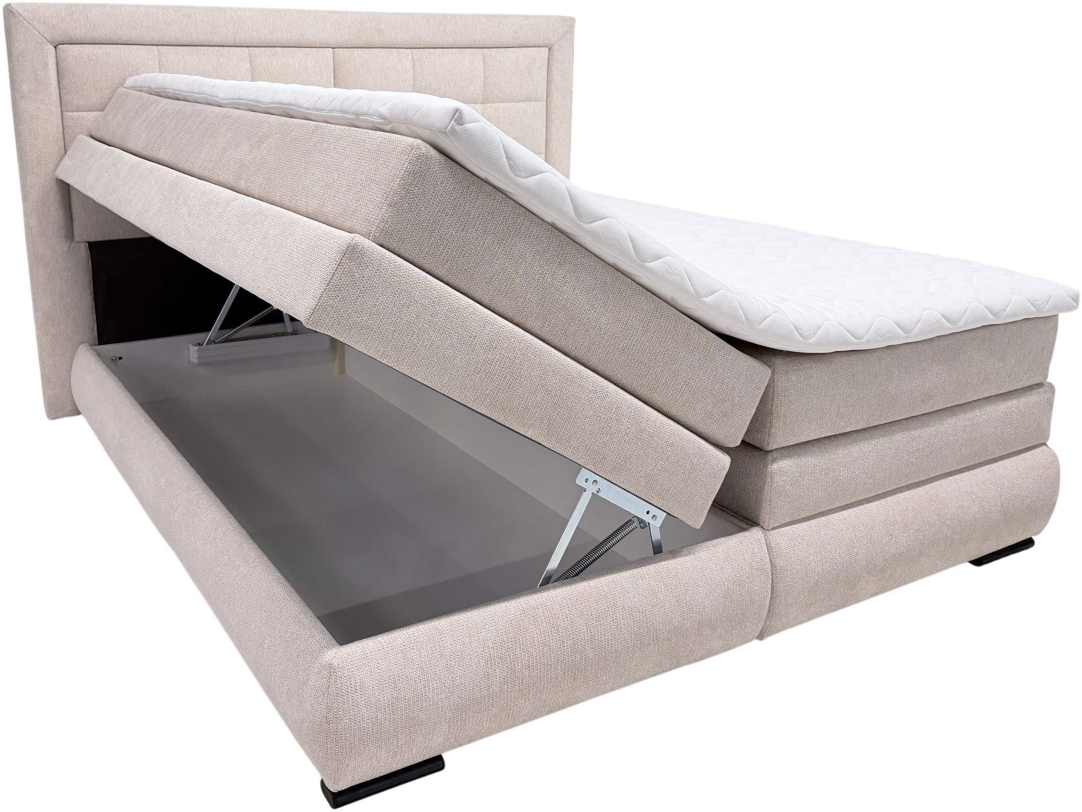 OTTO home Boxspringbett MIVVA, in H3, H4 oder Hmix H3/H4, wahlweise mit oder ohne LED-Leuchten