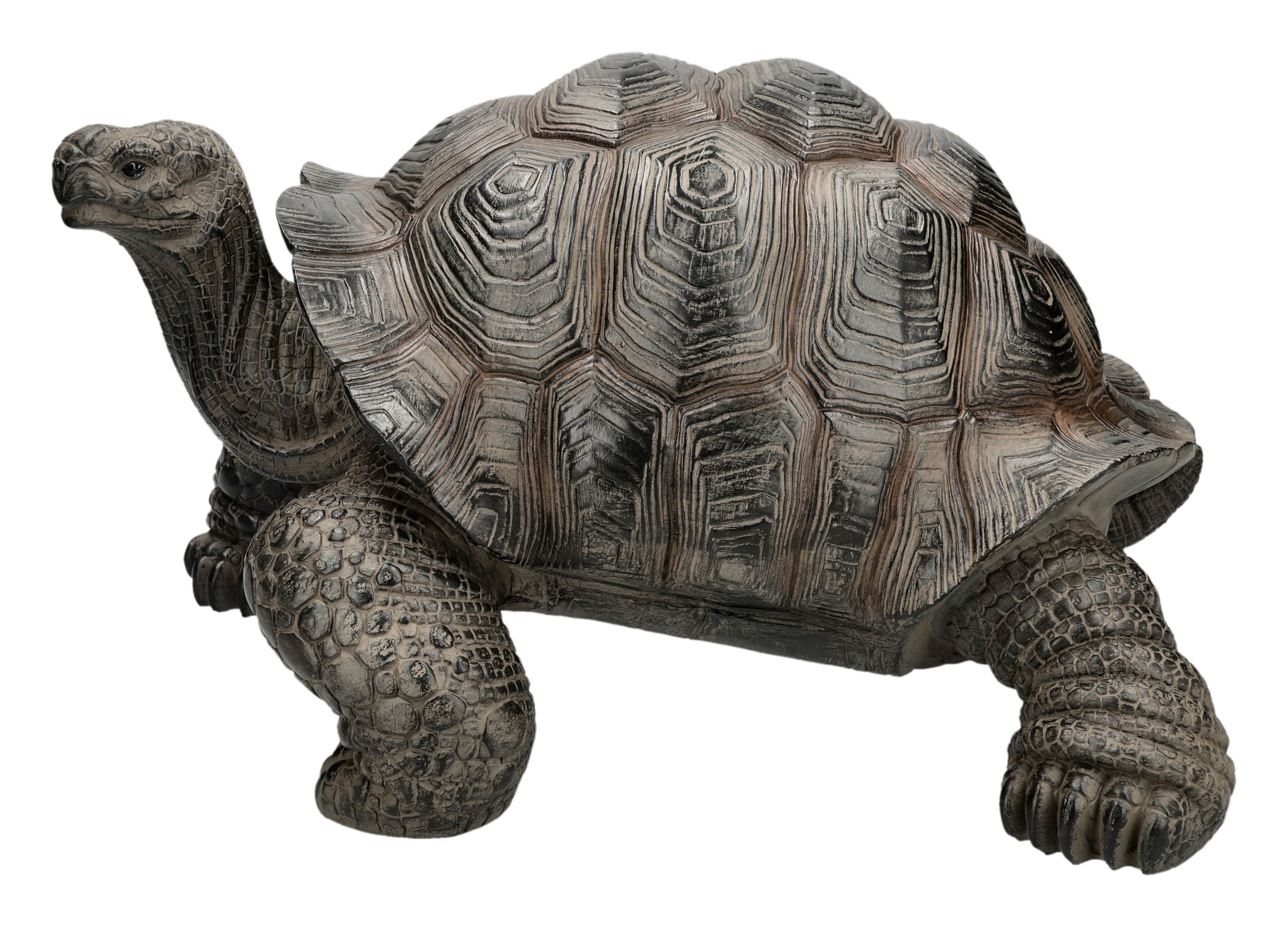 Figuren Shop GmbH Gartenfigur Gartenfigur Schildkröte XL – Tier Statue handbemalt wetterfest 48 cm