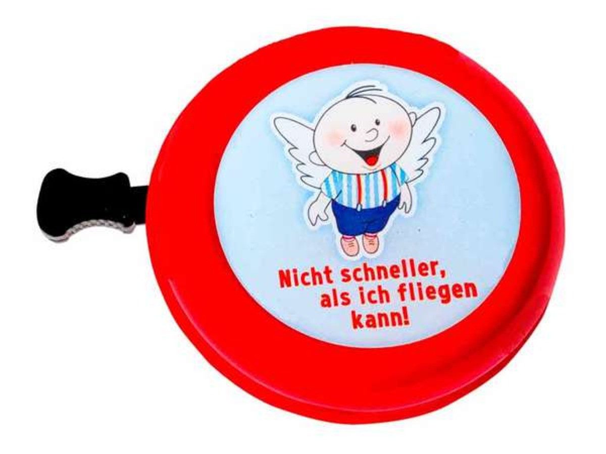 Fahrradklingel bbeBells Kinder "SCHUTZENGEL", Ø55mm, rot