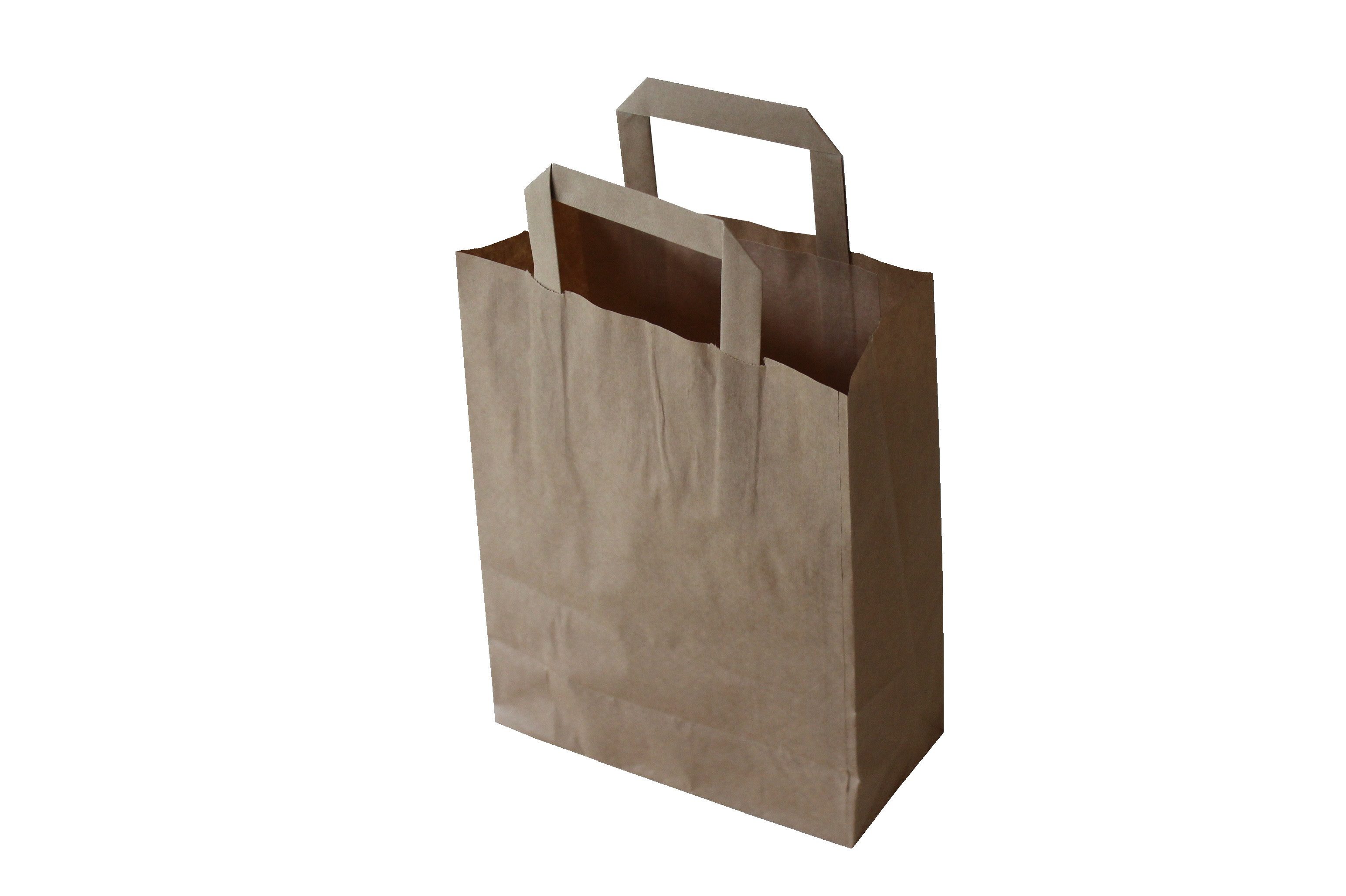 Müllbeutel Bio-Abfalltüten mit Henkel braun, 220 + 100 x 280 mm, 40 Tüten