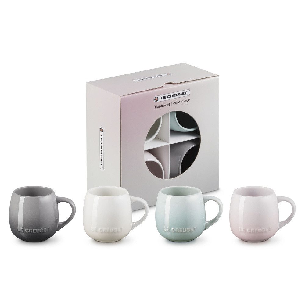 LE CREUSET Becher LeCreuset Becherset 4-teilig 320ml Coupe Steinzeug, Steinzeug