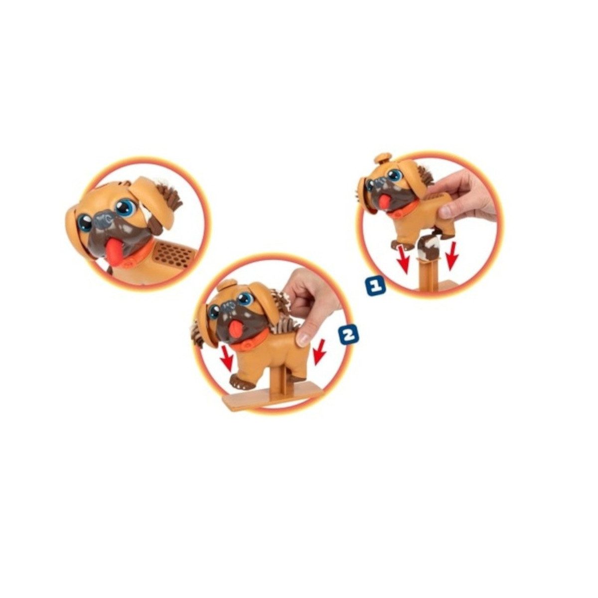 Toi-Toys Knetsand SCULPTIDOUGH Knetset Tierarzt-Hund, 13-teiliges Zubehör für fantasievolles Rollenspiel