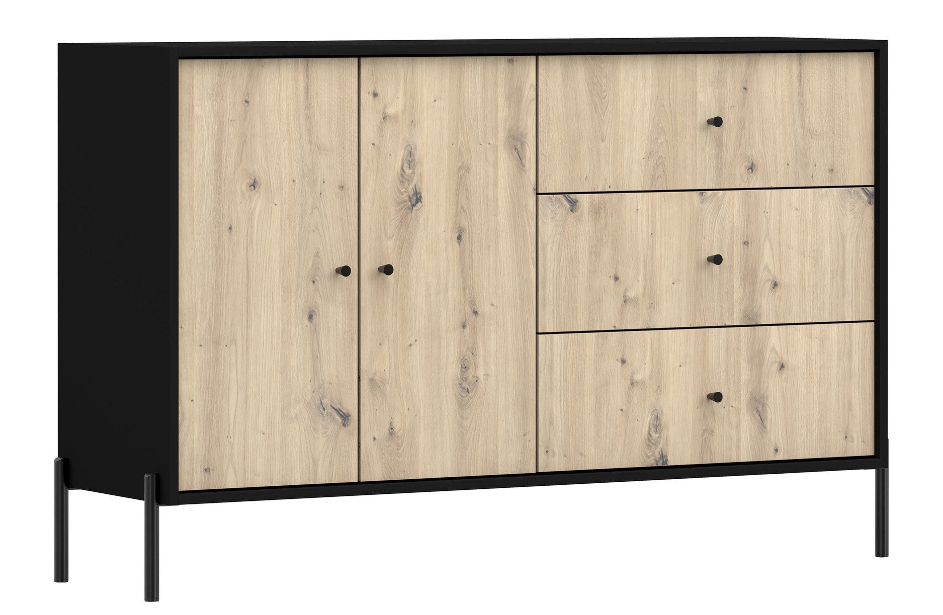 MOEBLO Kommode RHEON 2D3S (Sideboard Wohnzimmer Kommode Schlafzimmer Komodenschrank Highboard)