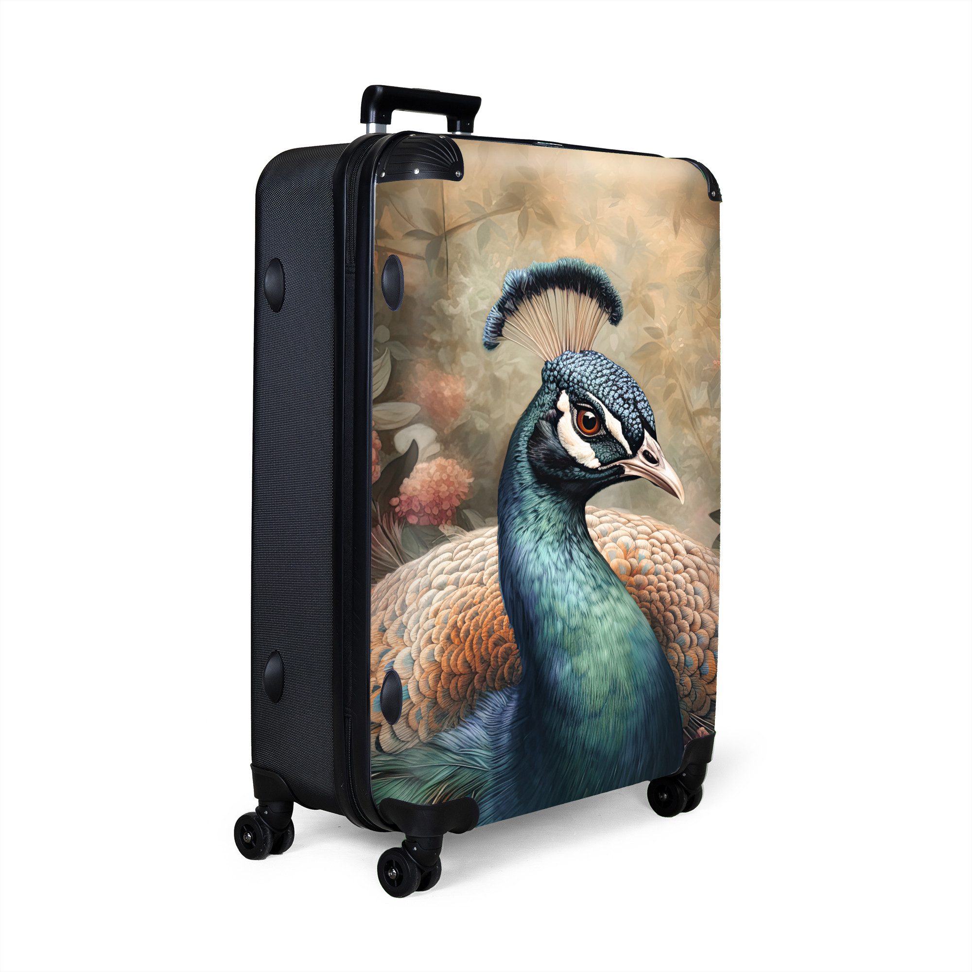 NoBoringSuitcases.com© Hartschalen-Trolley Pfau - Vogel - günstig online kaufen