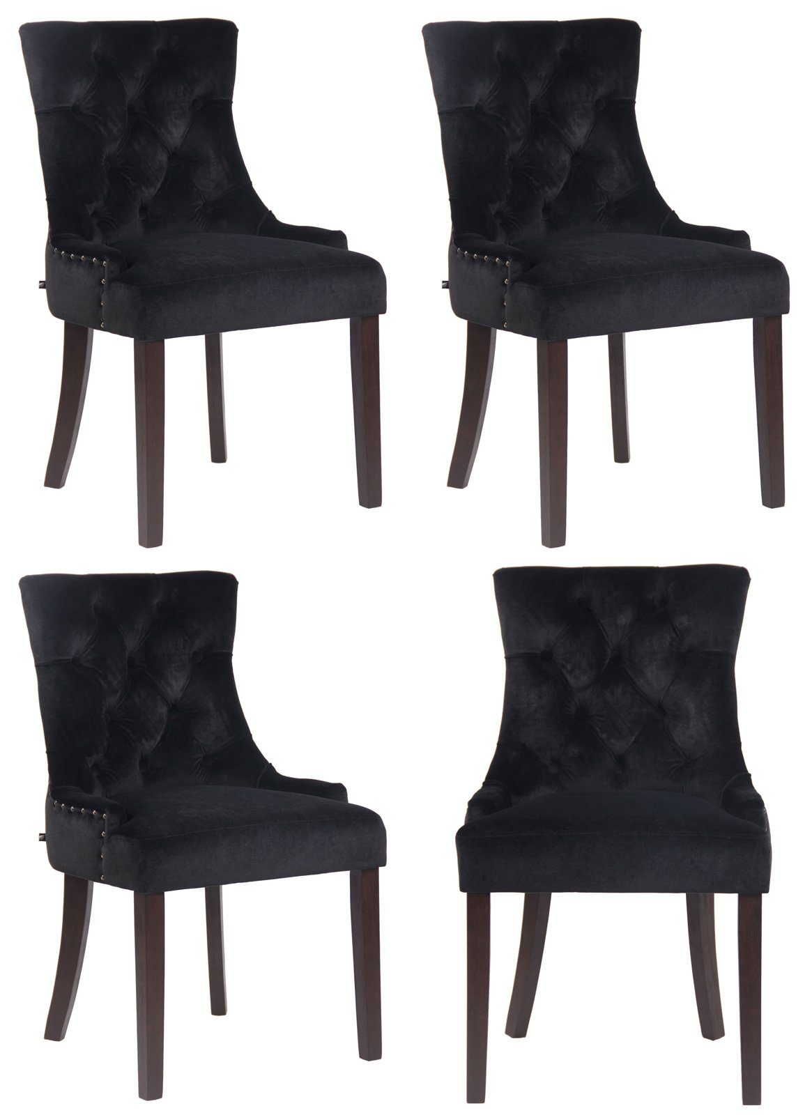 CLP Esszimmerstuhl Aberdeen Samt (4er Set), günstig online kaufen