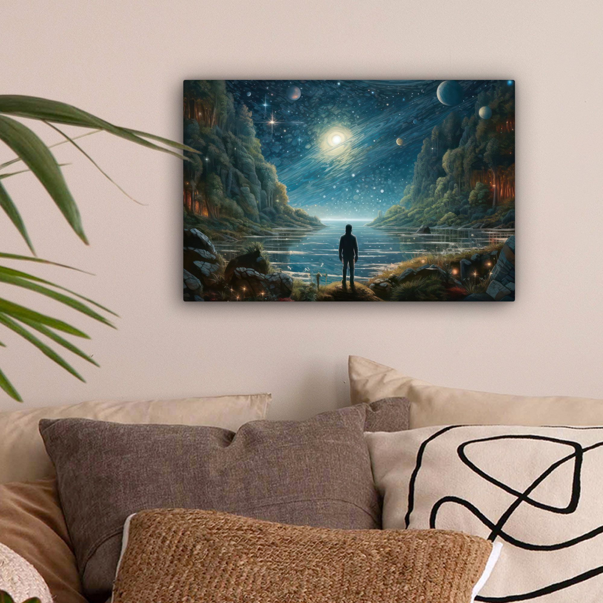 OneMillionCanvasses® Leinwandbild Berge - Wasser - günstig online kaufen