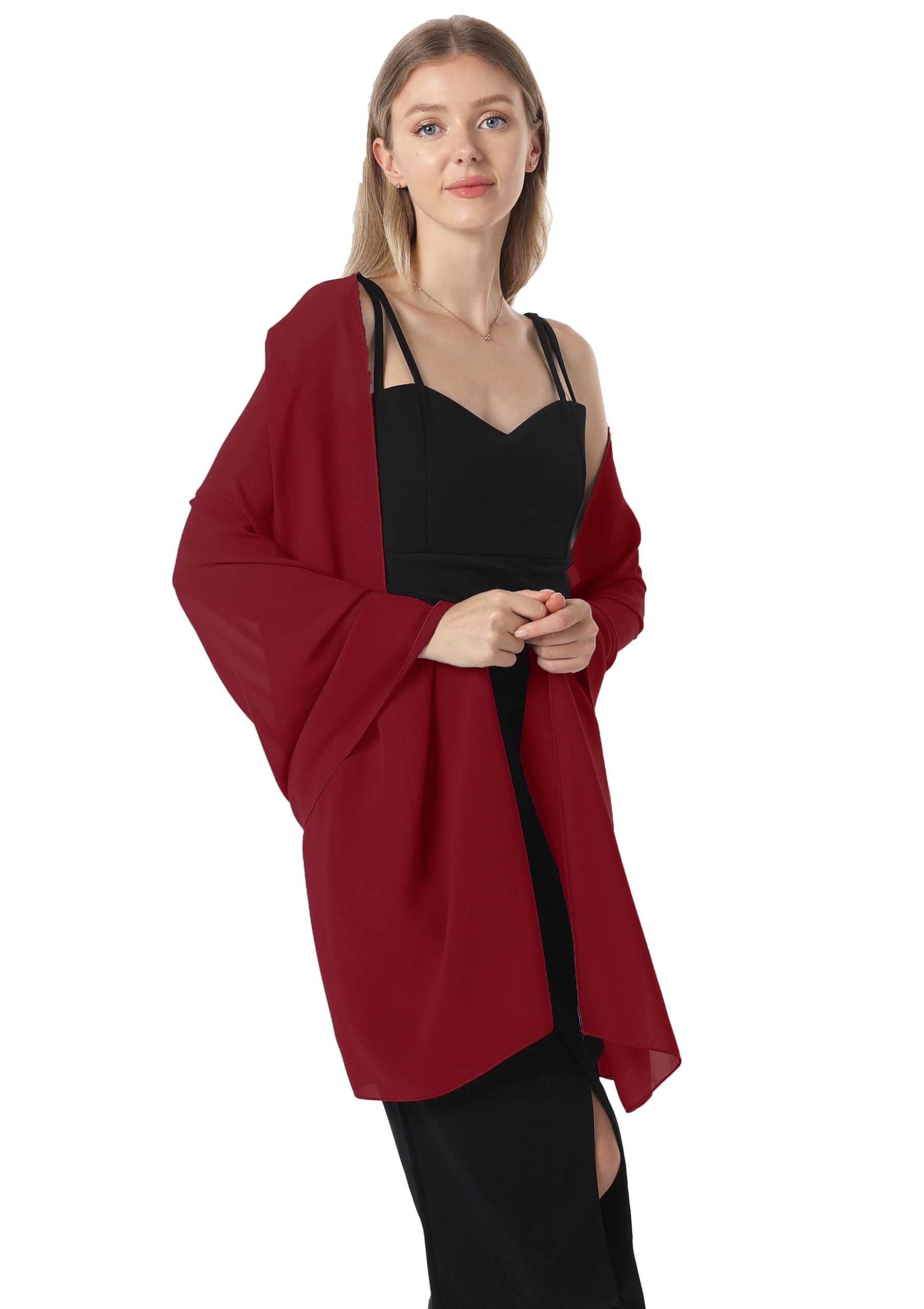 Bextsrack Modeschal Eleganter Chiffon-Schal für Damen – Weiche Stola, (1-St), für Abendkleider, Hochzeiten & festliche Anlässe