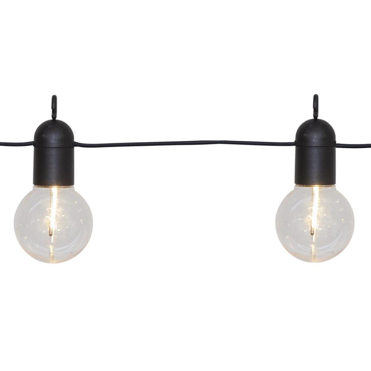 STAR TRADING LED-Lichterkette für Party Biergarten 10 Kugeln Filament LED 3,6m Batterie Timer, 10-flammig. € 21,90